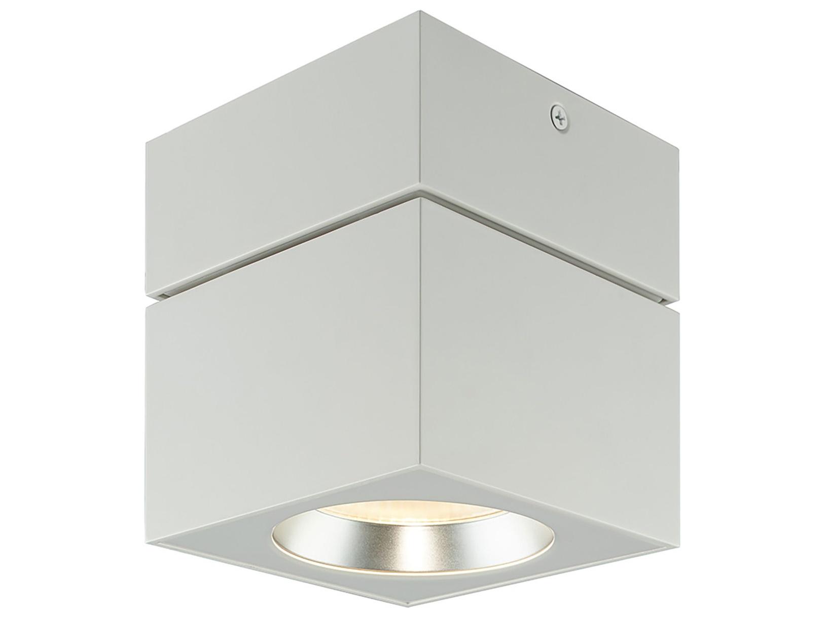 Bruck Lighting Surface Mount Square 1-Light White LED Flush