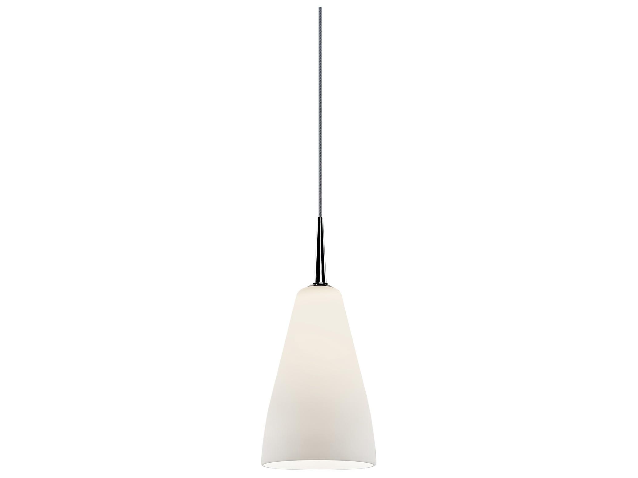 Bruck Lighting Zara 1-Light White Glass LED Bell Mini Pendant