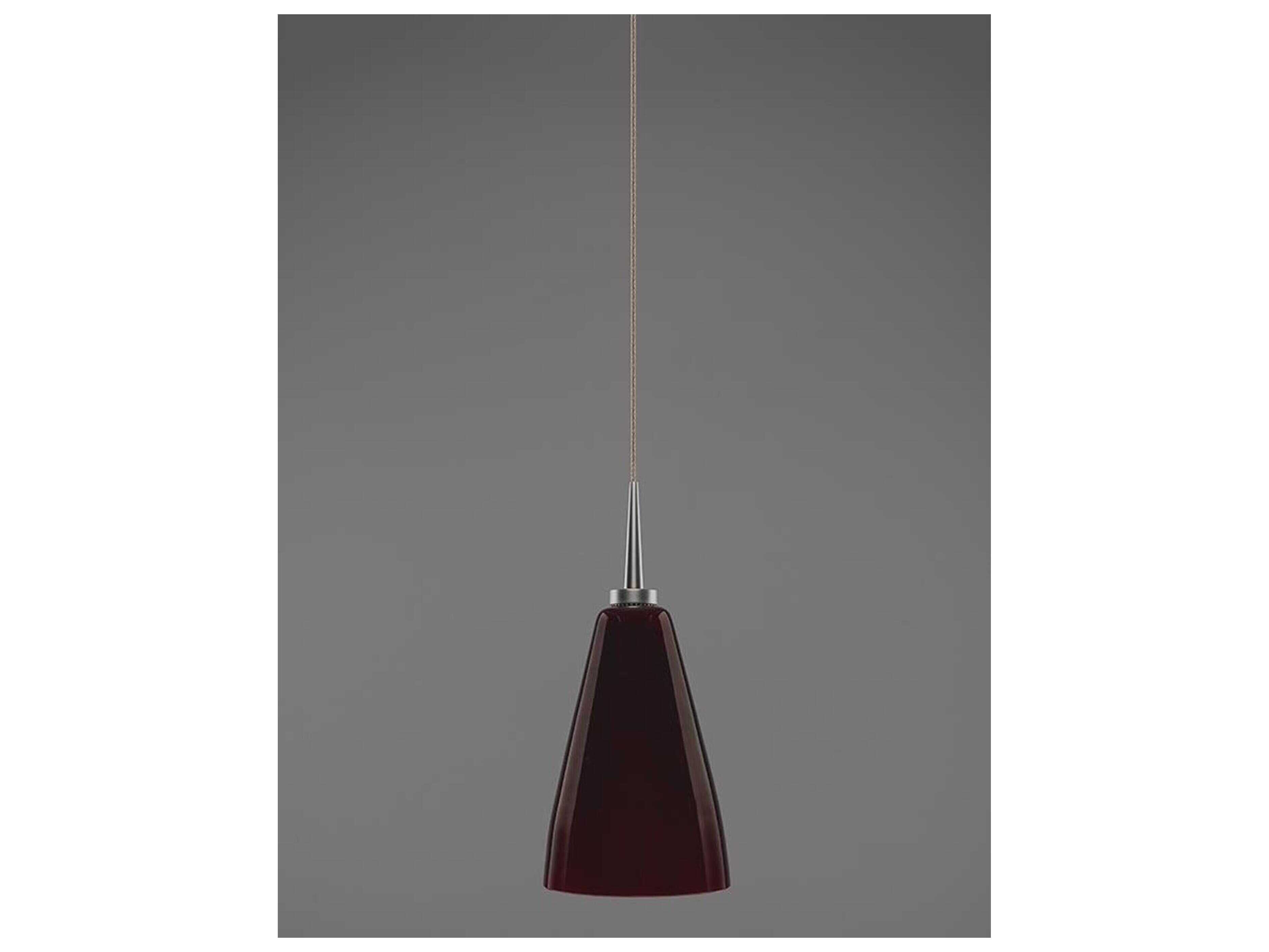 Bruck Lighting Zara 1-Light Red Glass LED Bell Mini Pendant