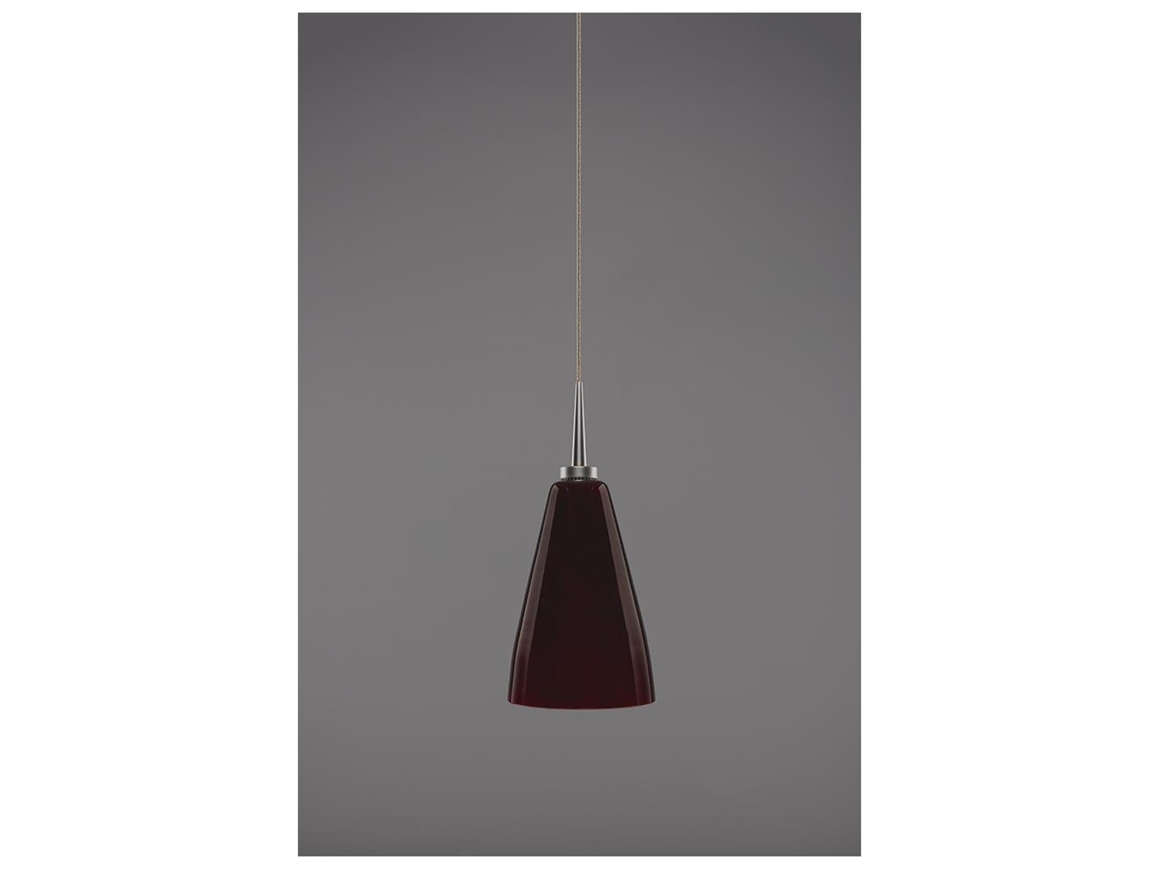 Bruck Lighting Zara 1-Light Red Glass LED Bell Mini Pendant