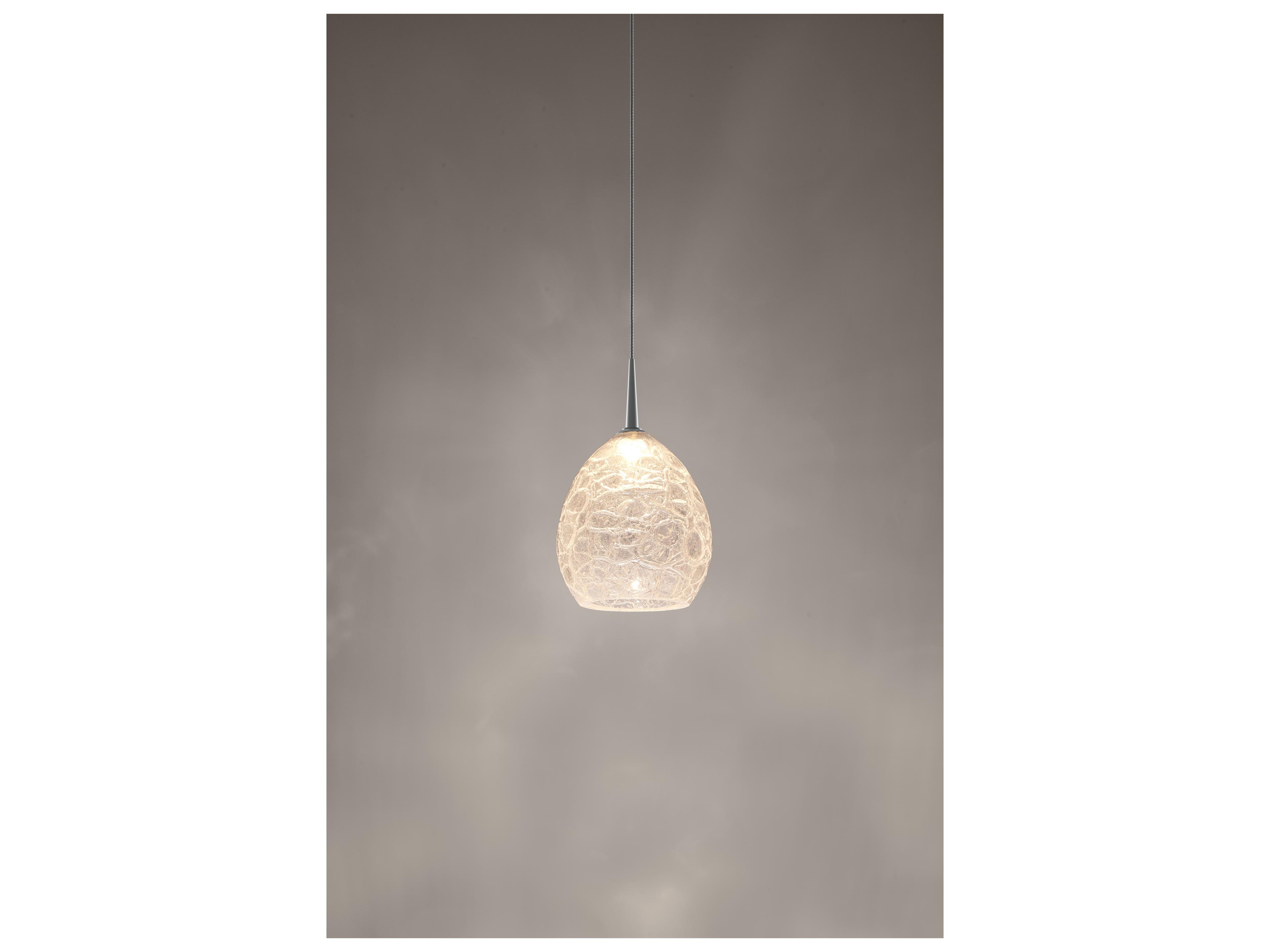 Bruck Lighting Vibe 1-Light White Glass LED Bell Mini Pendant