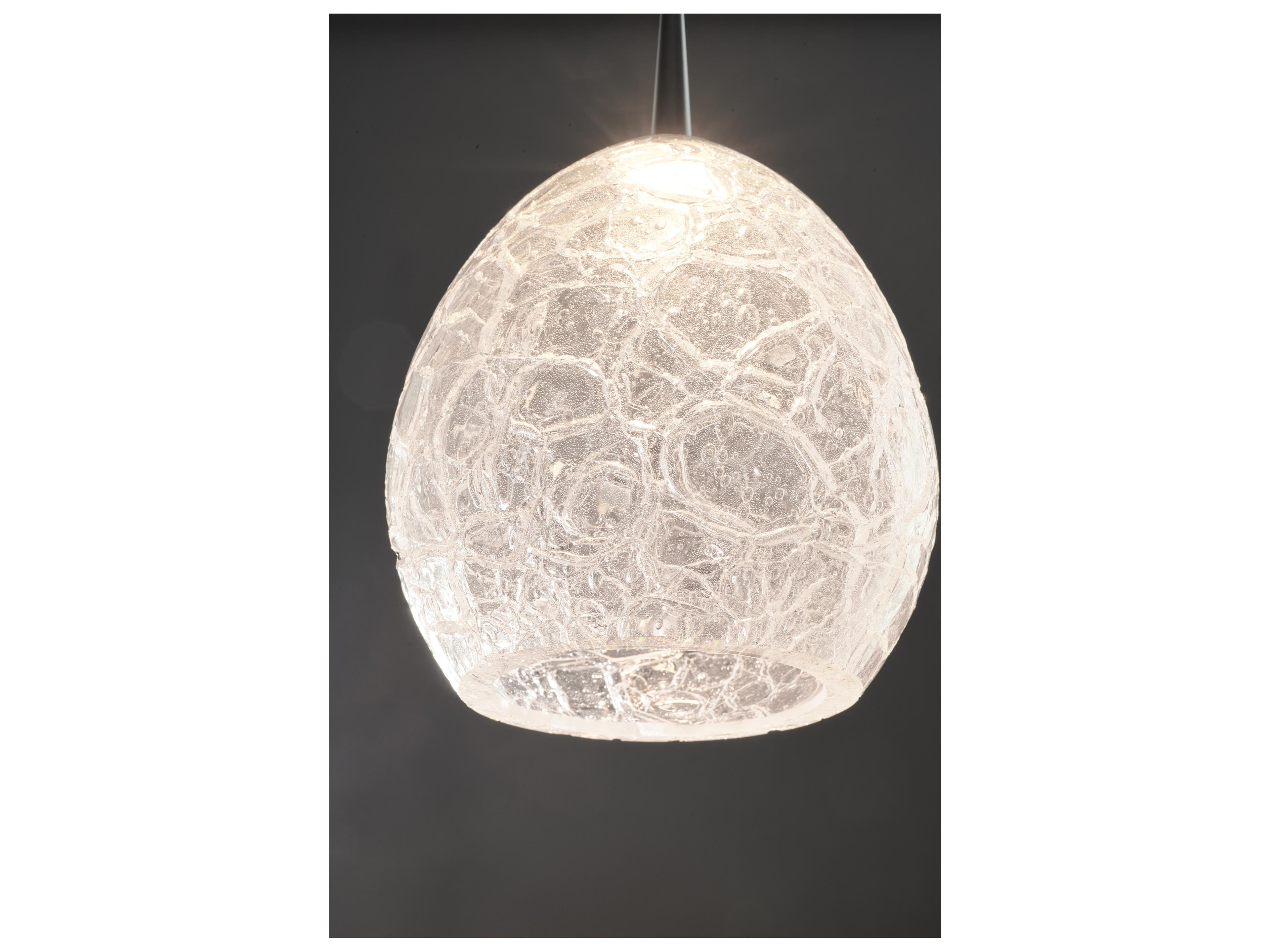 Bruck Lighting Vibe 1-Light White Glass LED Bell Mini Pendant