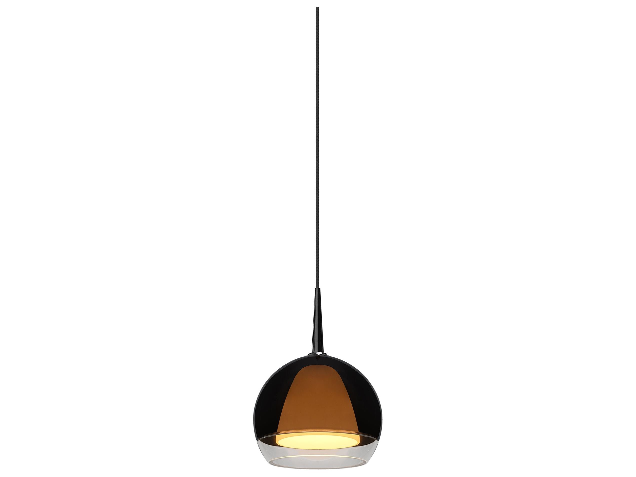 Bruck Lighting Matrix 1-Light Chrome Glass LED Round Mini Pendant