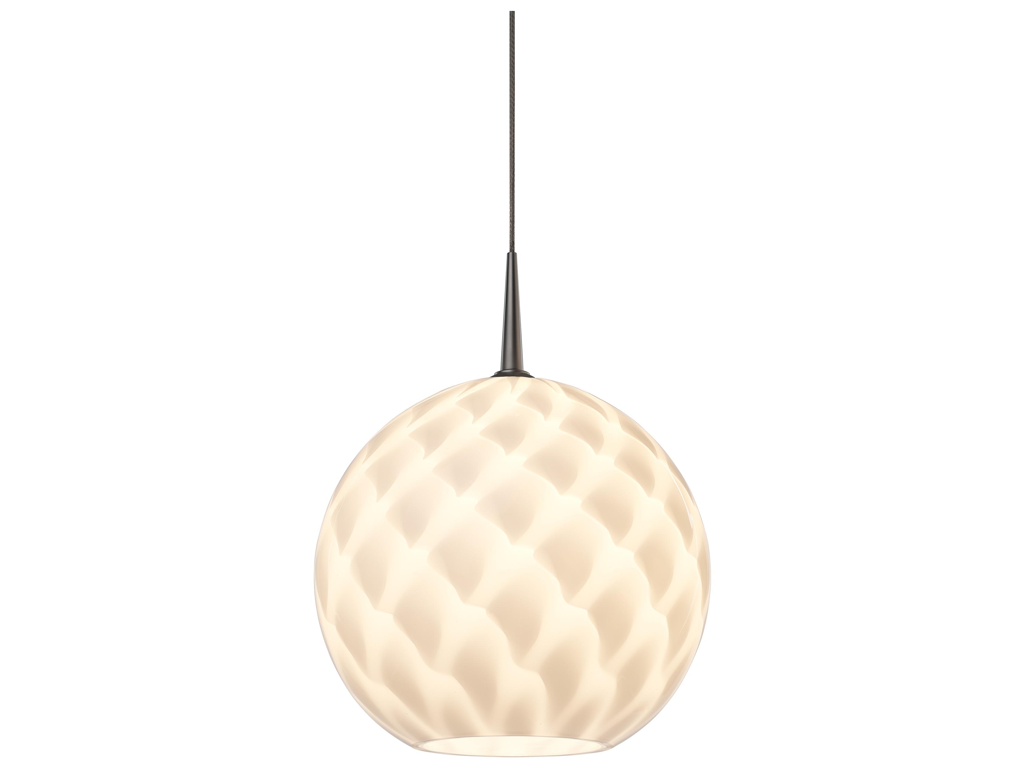 Bruck Lighting Sirena 1-Light White Glass LED Globe Mini Pendant