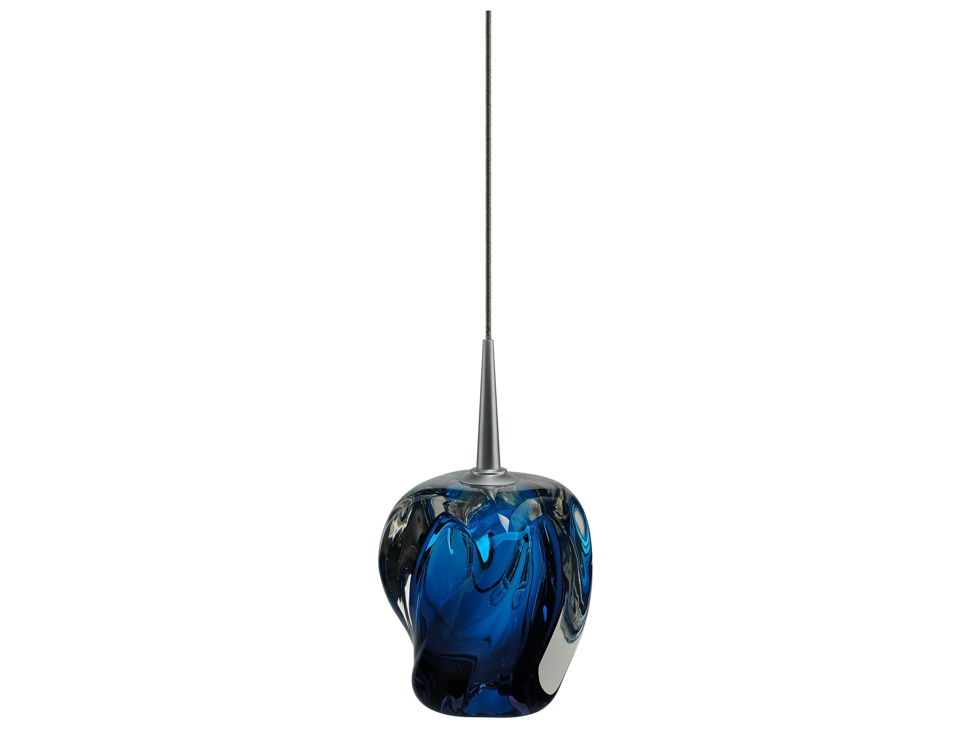 Bruck Lighting Aurora 1-Light Blue Glass LED Mini Pendant