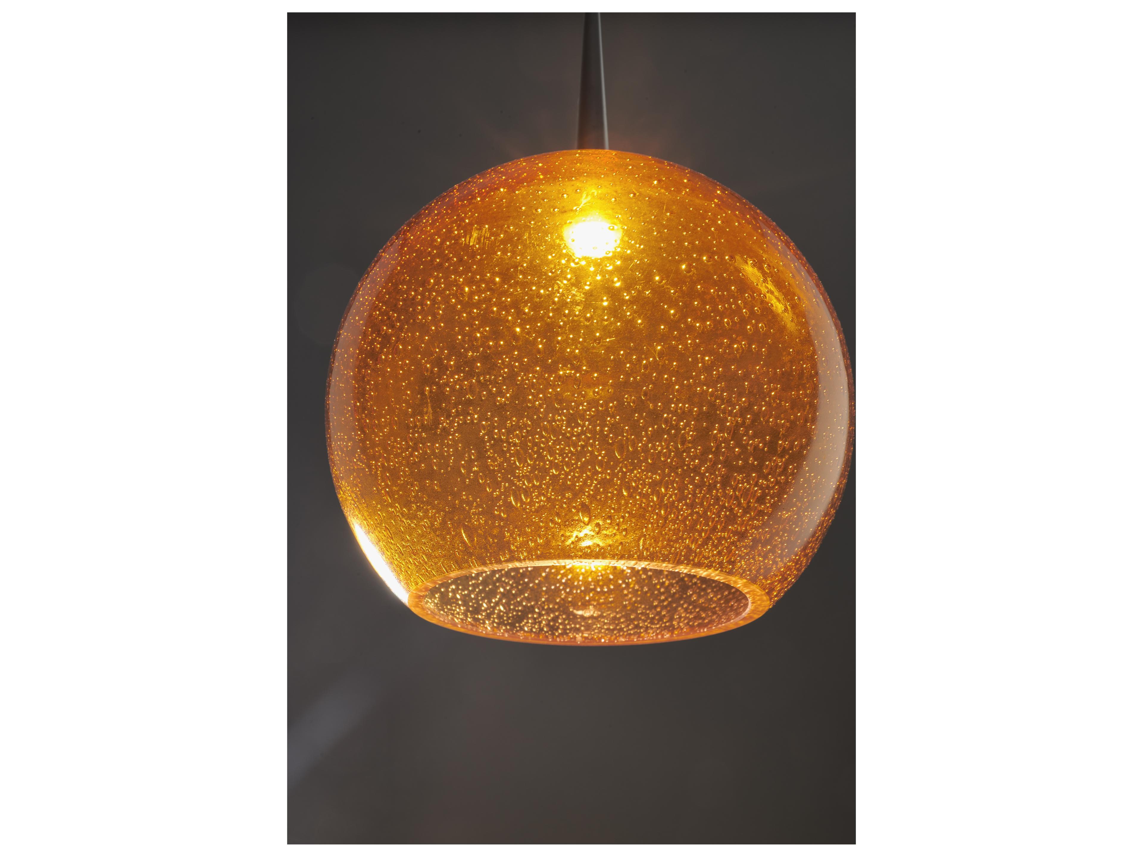 Bruck Lighting Bobo 1-Light Gold Glass LED Globe Mini Pendant