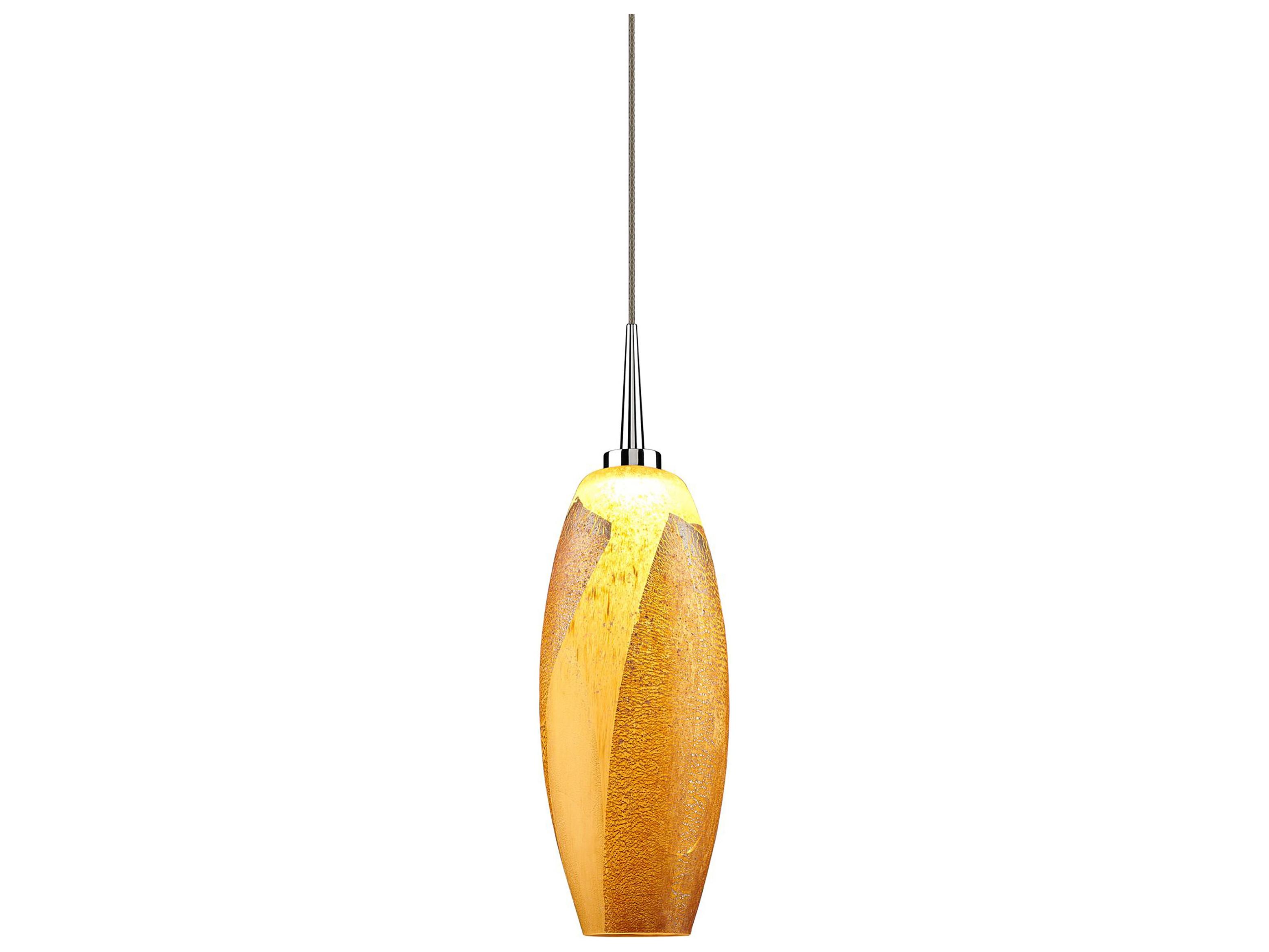 Bruck Lighting Ciro 1-Light Gold Glass Mini Pendant