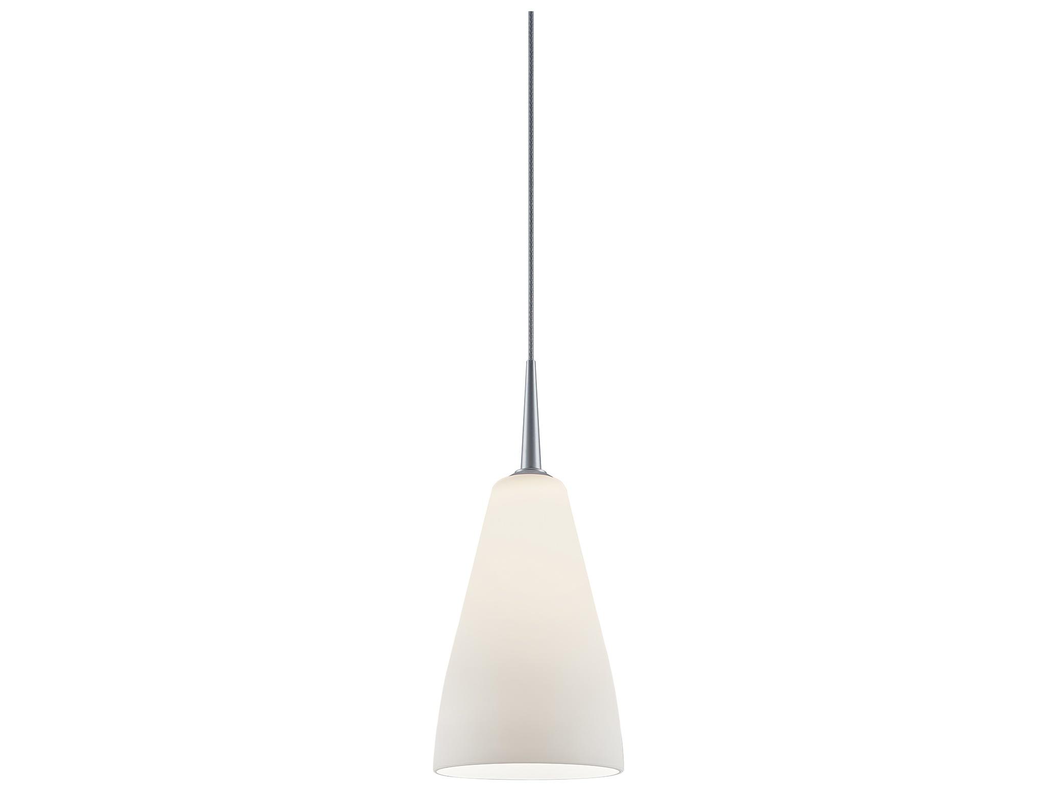 Bruck Lighting Zara 1-Light White Glass Bell Mini Pendant