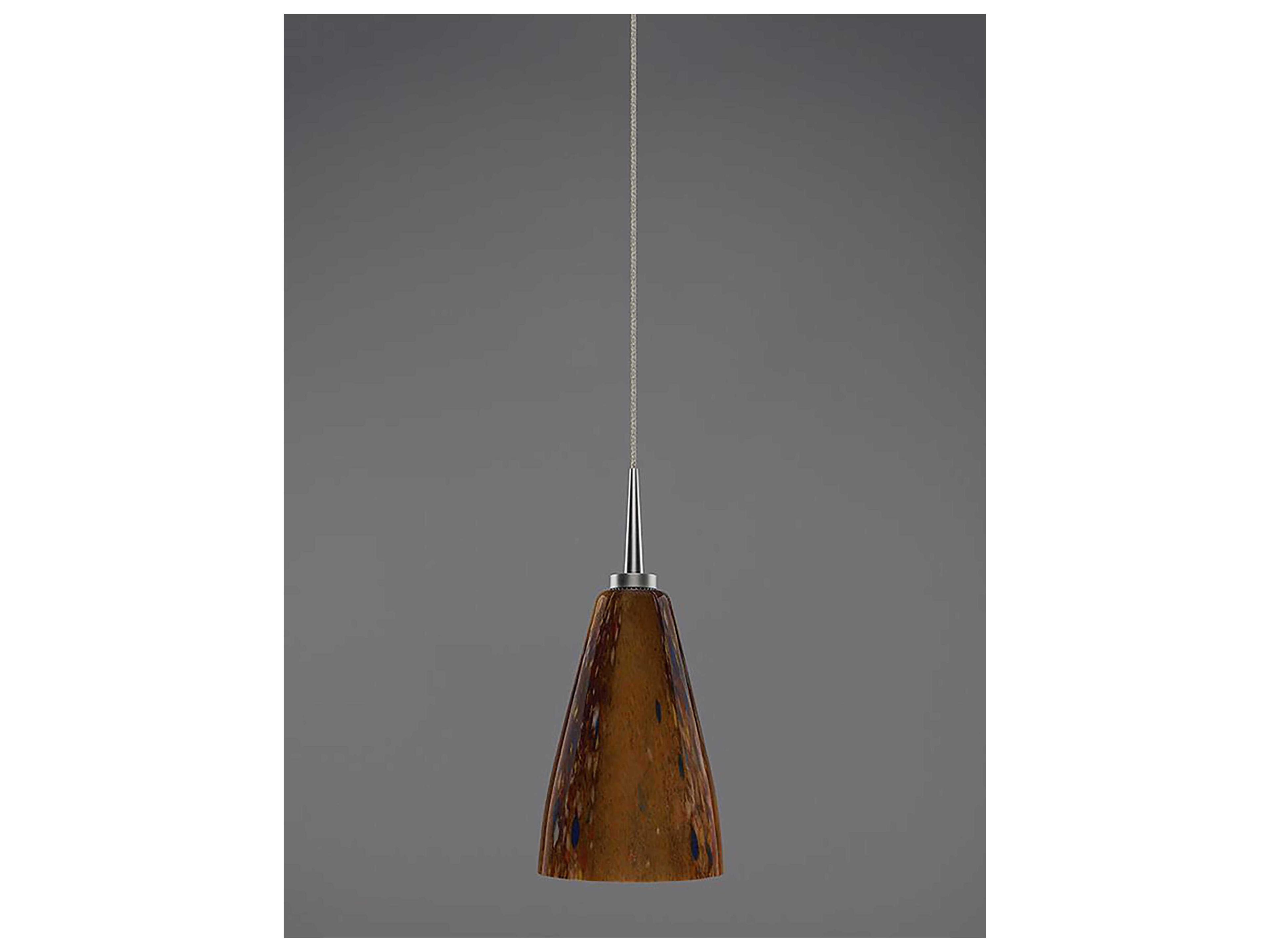 Bruck Lighting Zara 1-Light Gold Glass Bell Mini Pendant
