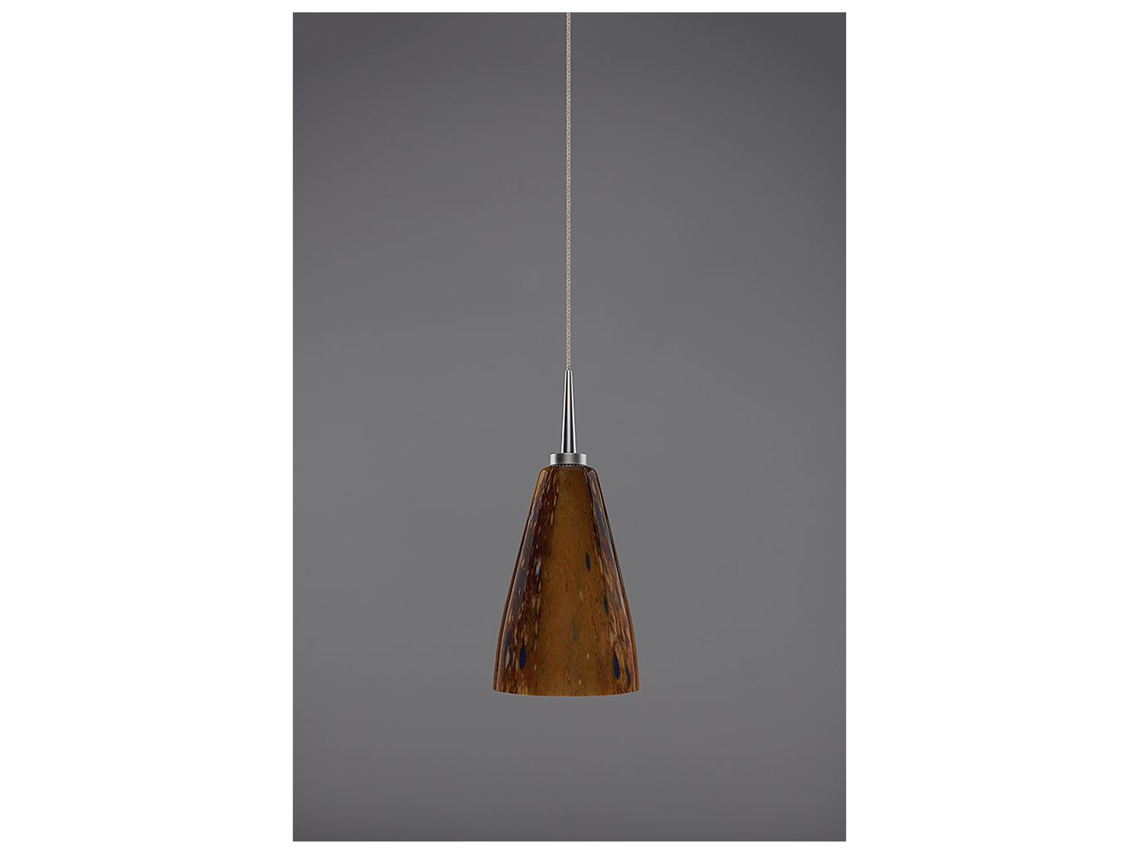 Bruck Lighting Zara 1-Light Gold Glass Bell Mini Pendant