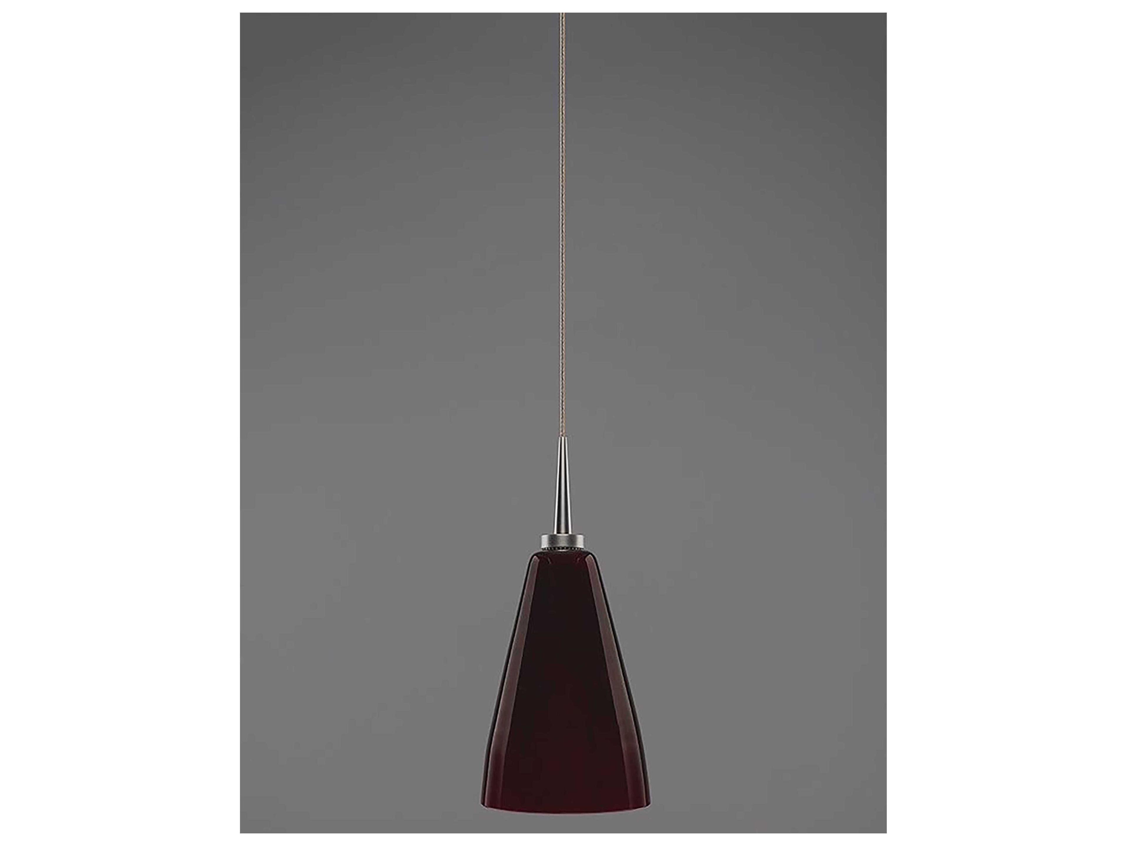 Bruck Lighting Zara 1-Light Red Glass Bell Mini Pendant