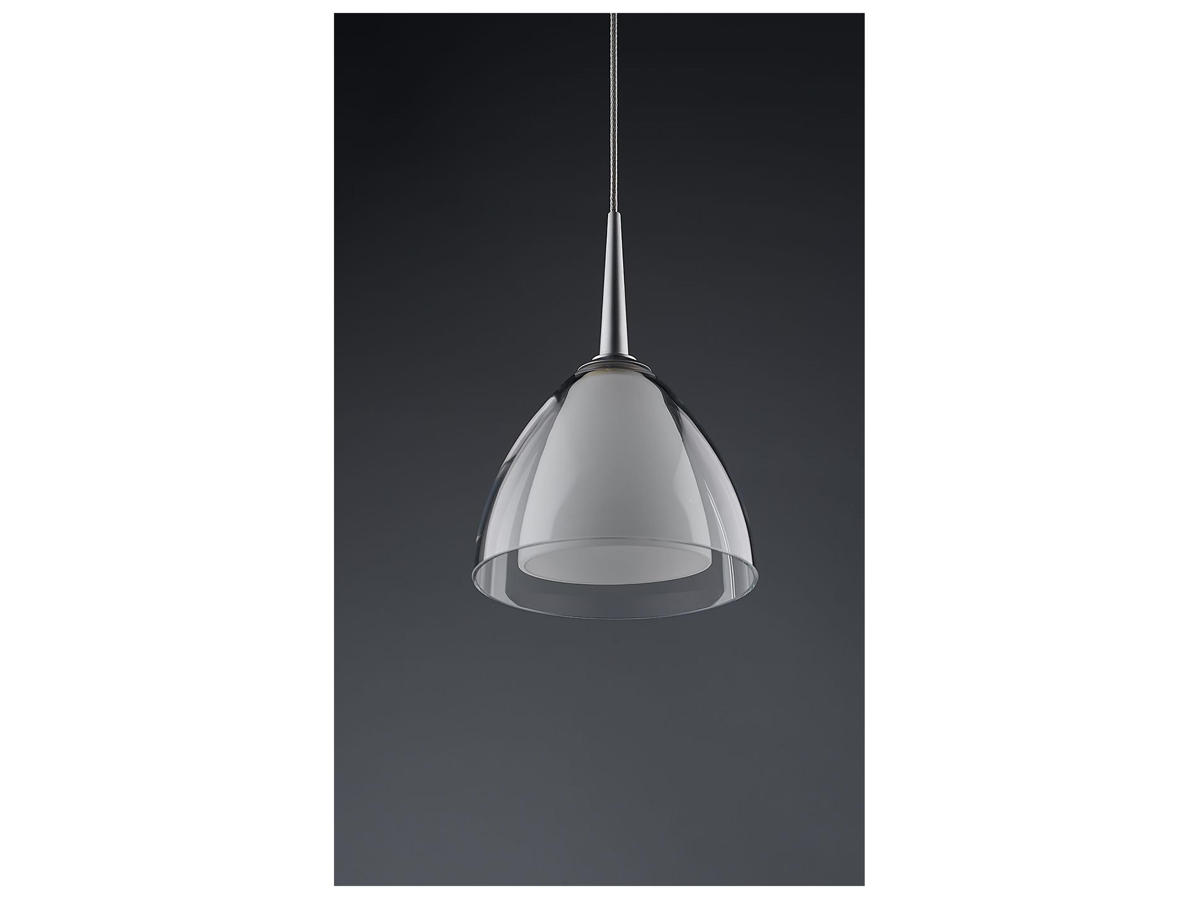 Bruck Lighting Rainbow 1-Light Clear Glass Bell Mini Pendant