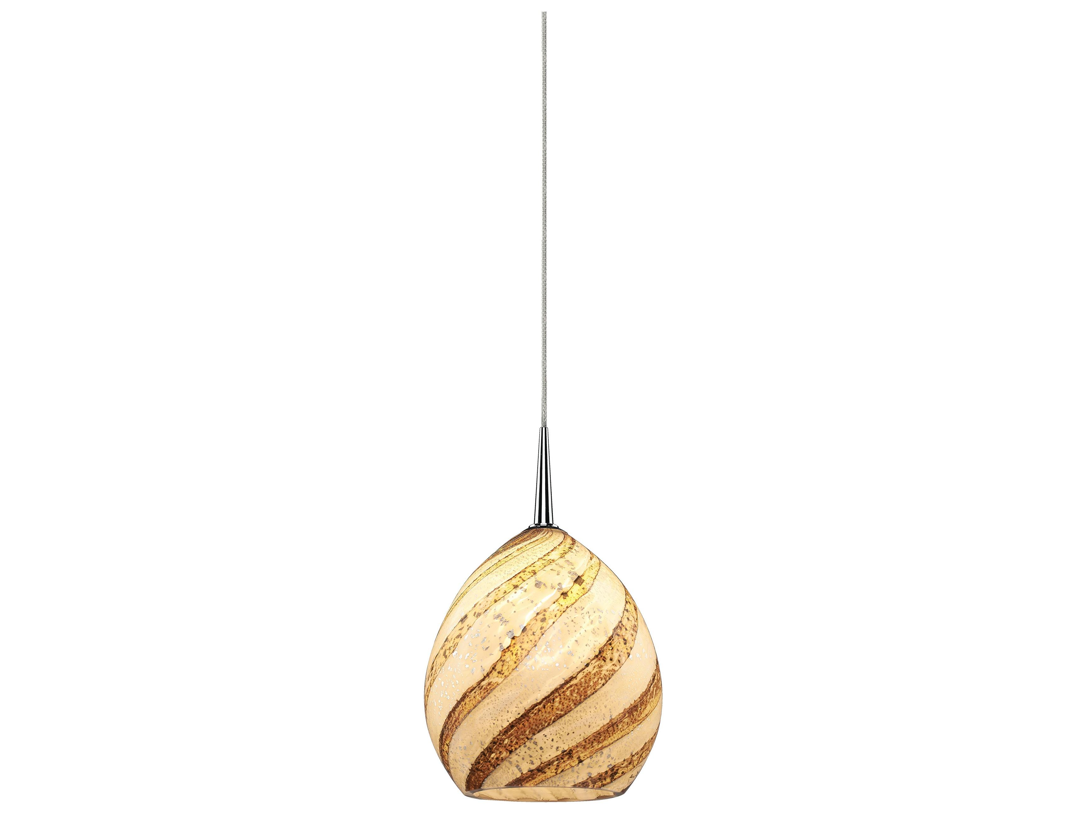 Bruck Lighting Vibe 1-Light Gold Glass Bell Mini Pendant