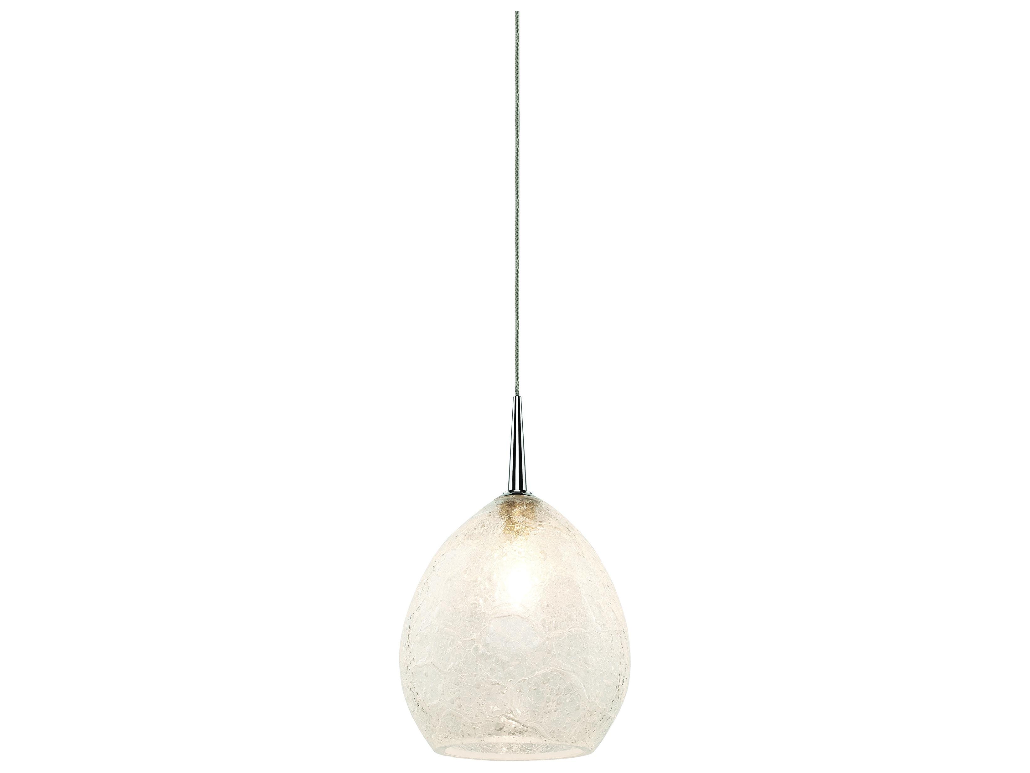 Bruck Lighting Vibe 1-Light White Glass Bell Mini Pendant