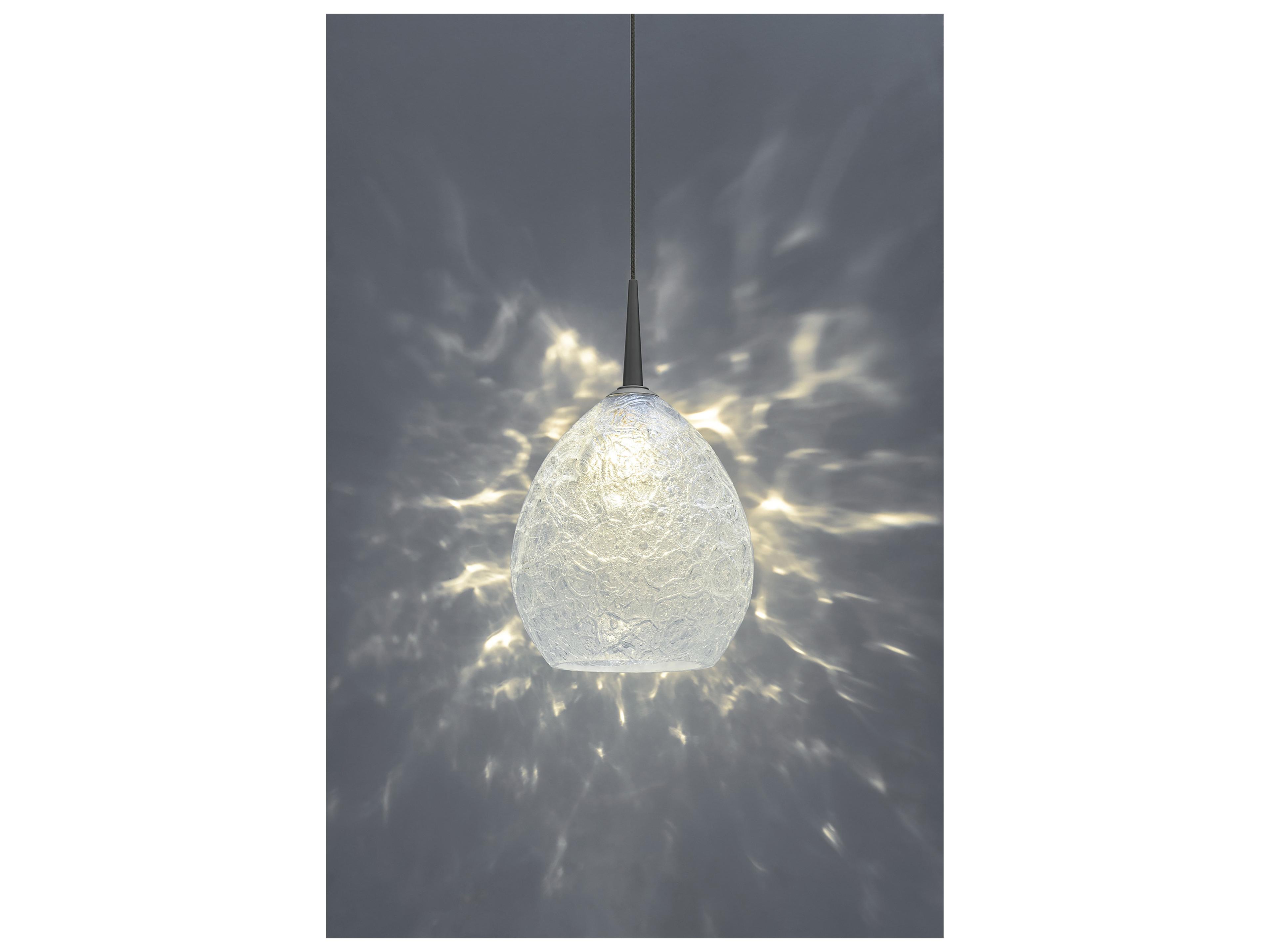 Bruck Lighting Vibe 1-Light White Glass Bell Mini Pendant