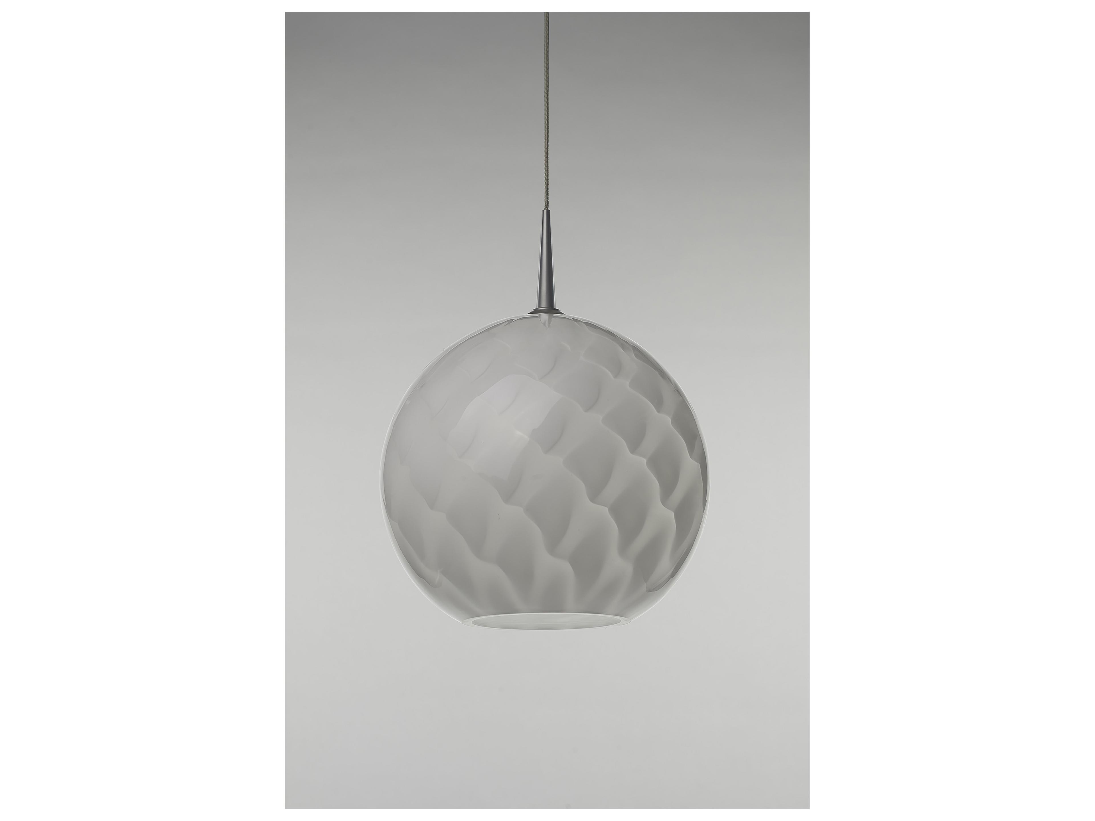 Bruck Lighting Sirena 1-Light White Glass Globe Mini Pendant