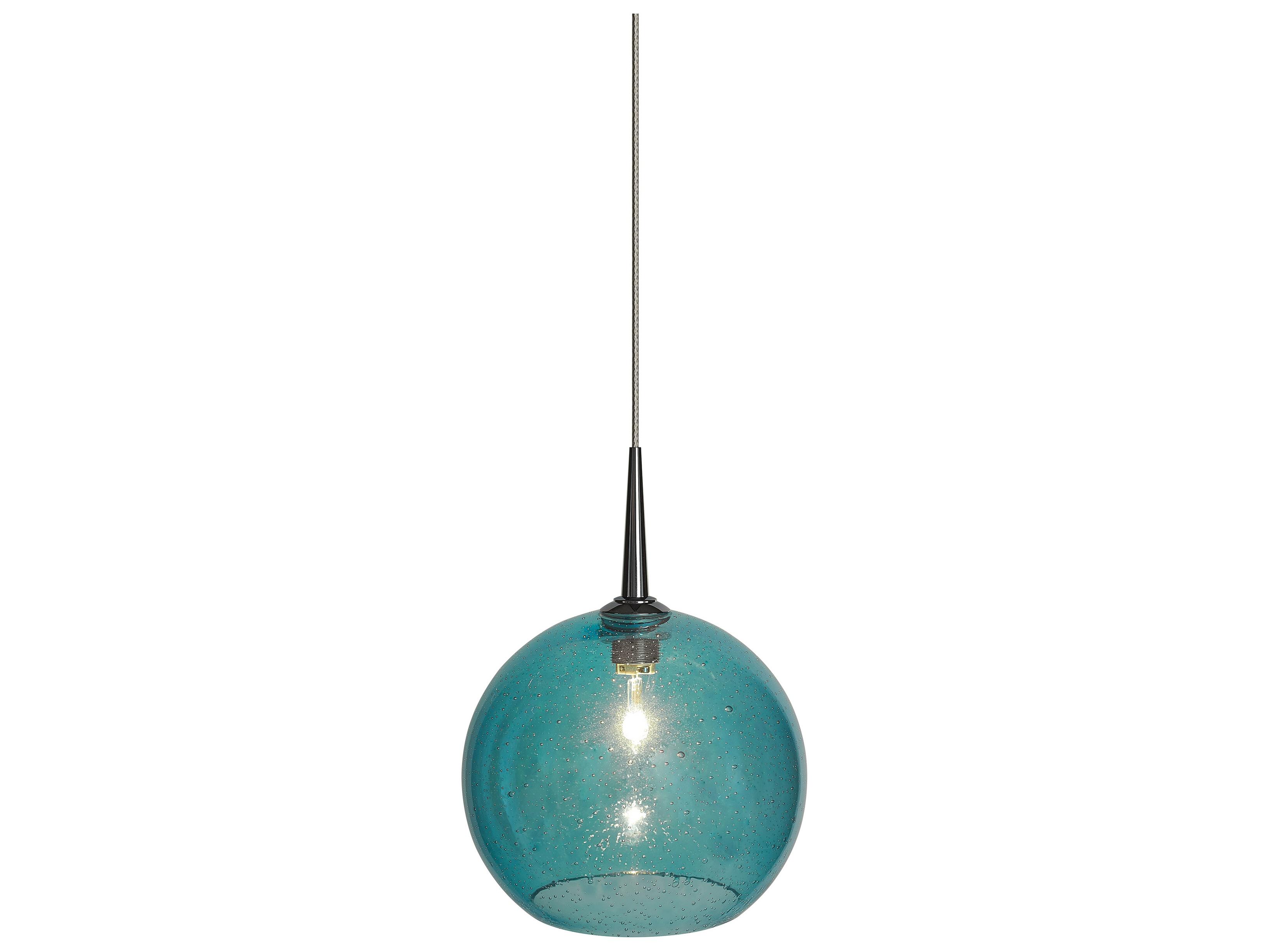 Bruck Lighting Bobo 1-Light Green Glass Globe Mini Pendant