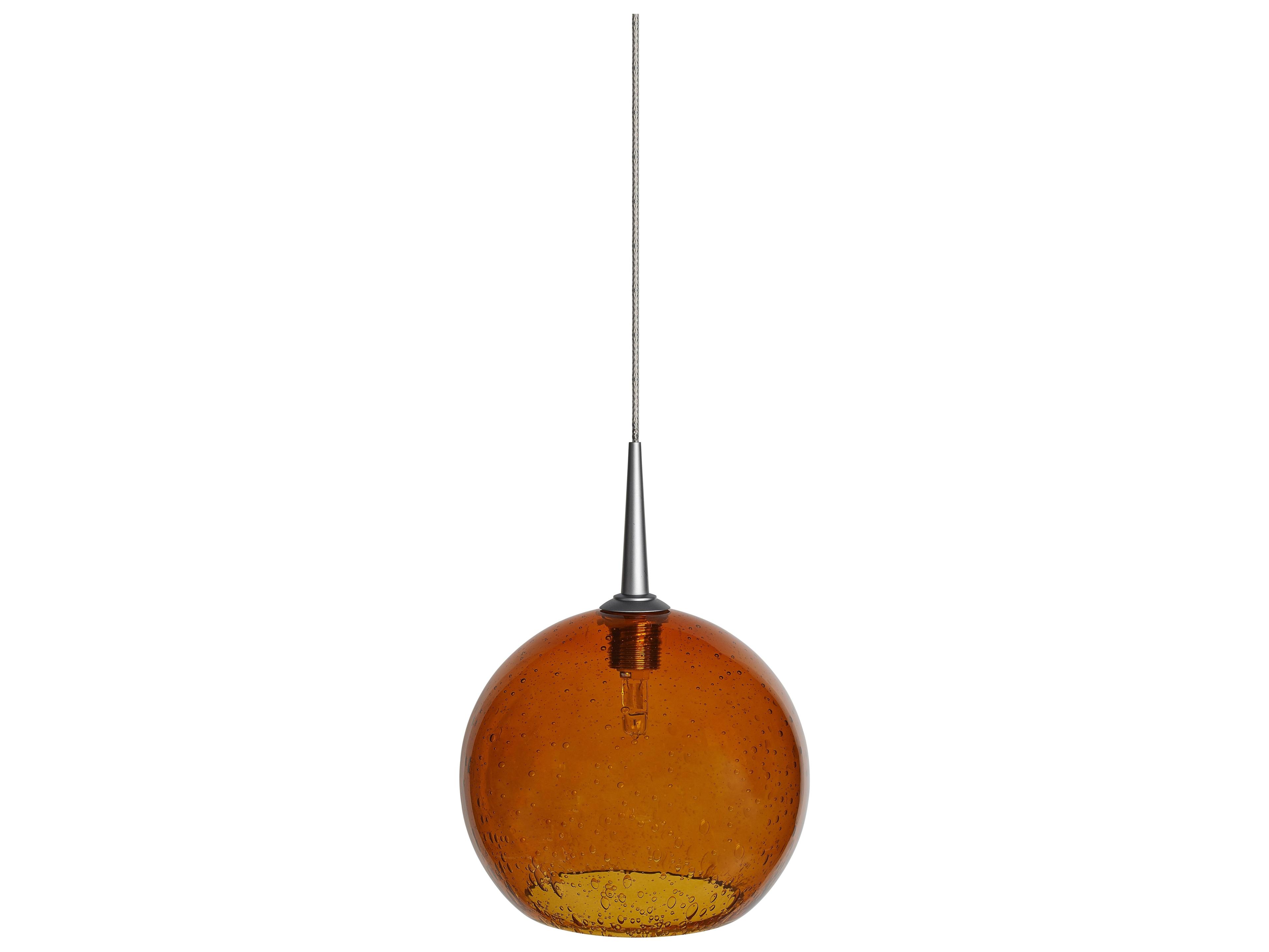 Bruck Lighting Bobo 1-Light Orange Glass Globe Mini Pendant