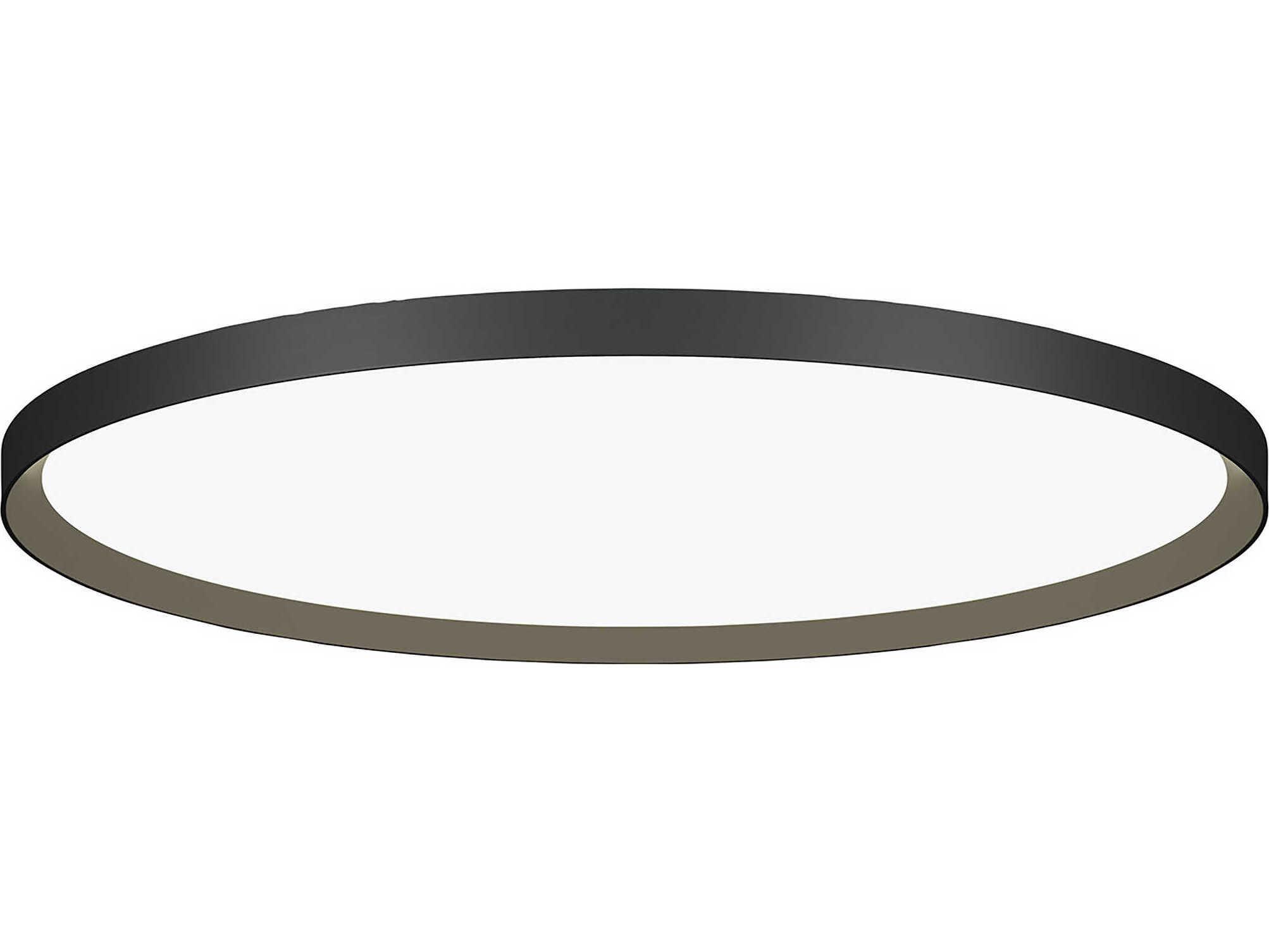 Bruck Lighting Bina 1-Light Black LED Round Flush Mount