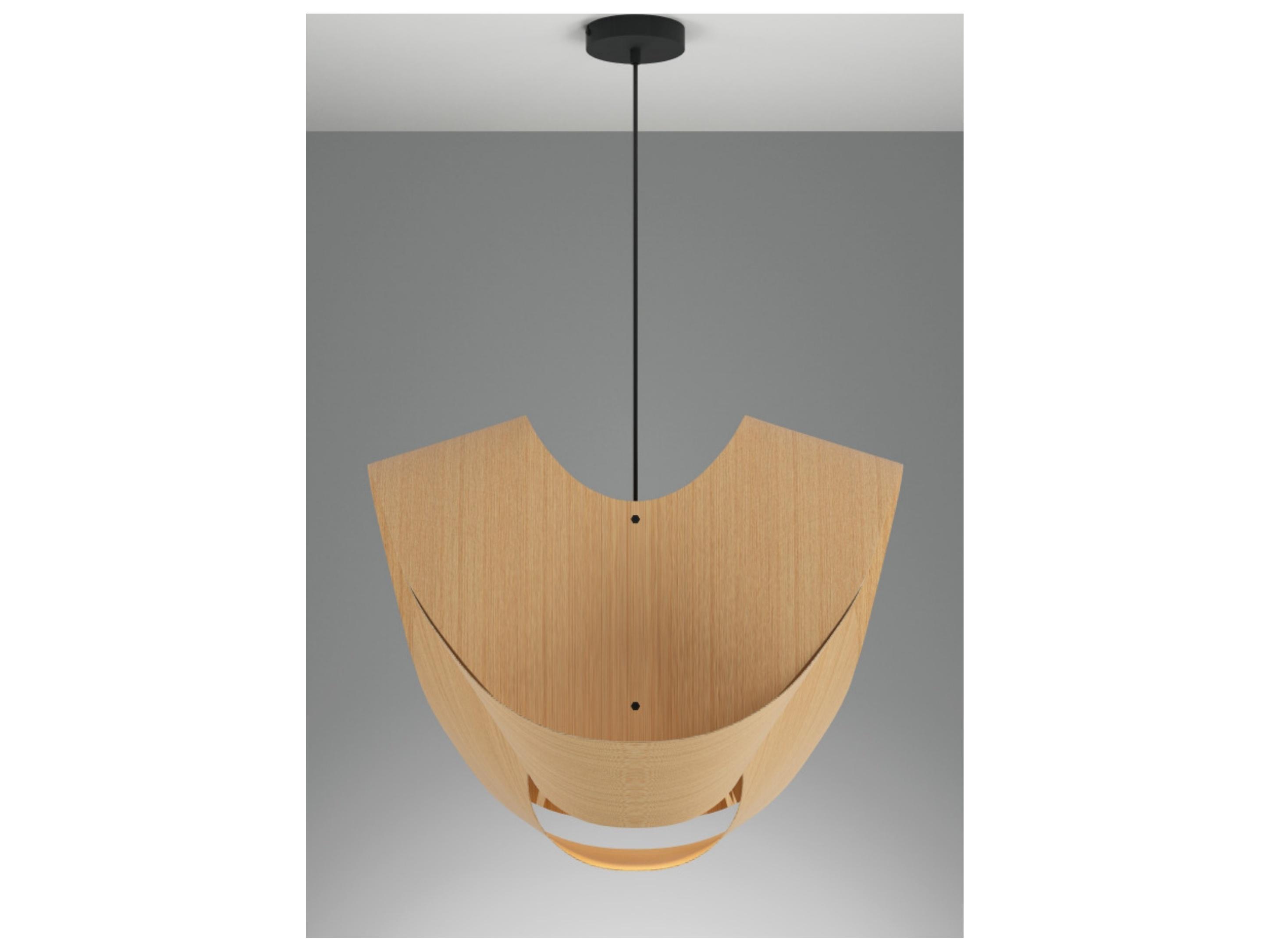 Bruck Lighting Elvira 1-Light Wood Pendant