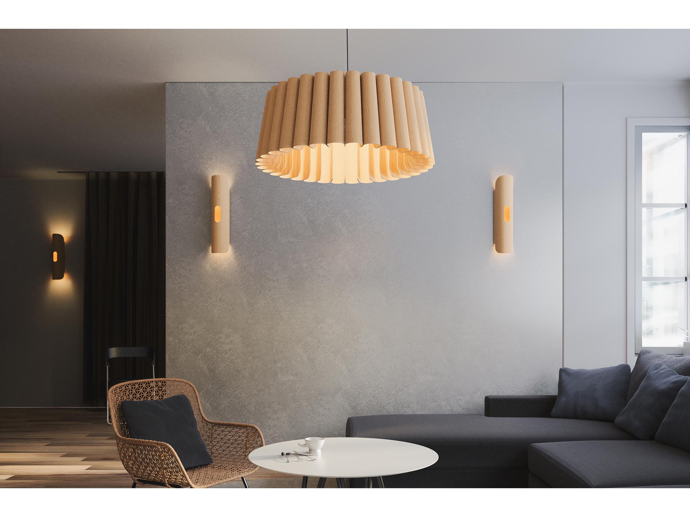 Bruck Lighting Lupe 2-Light Wood Wall Sconce