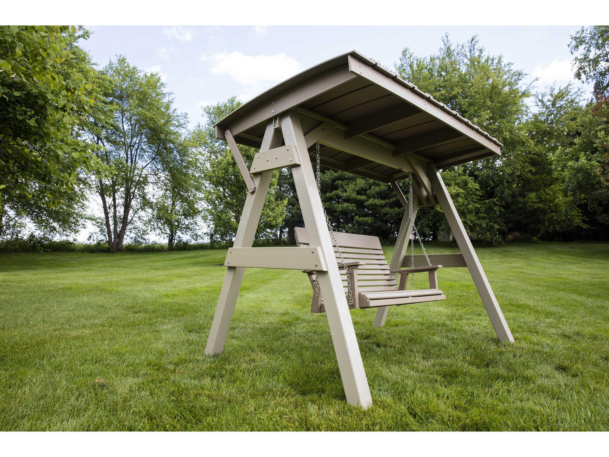Berlin Gardens Arbors & A-frame Recycled Plastic Patio Swing