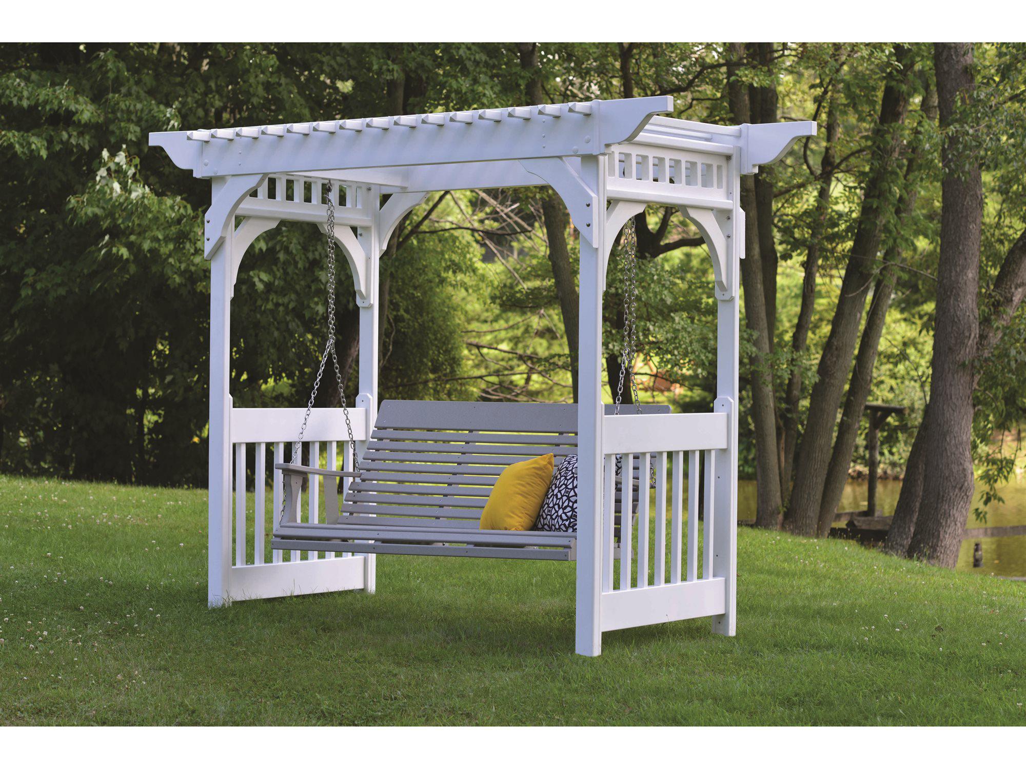 Berlin Gardens Arbors & A-frame Recycled Plastic Patio Lounge Set