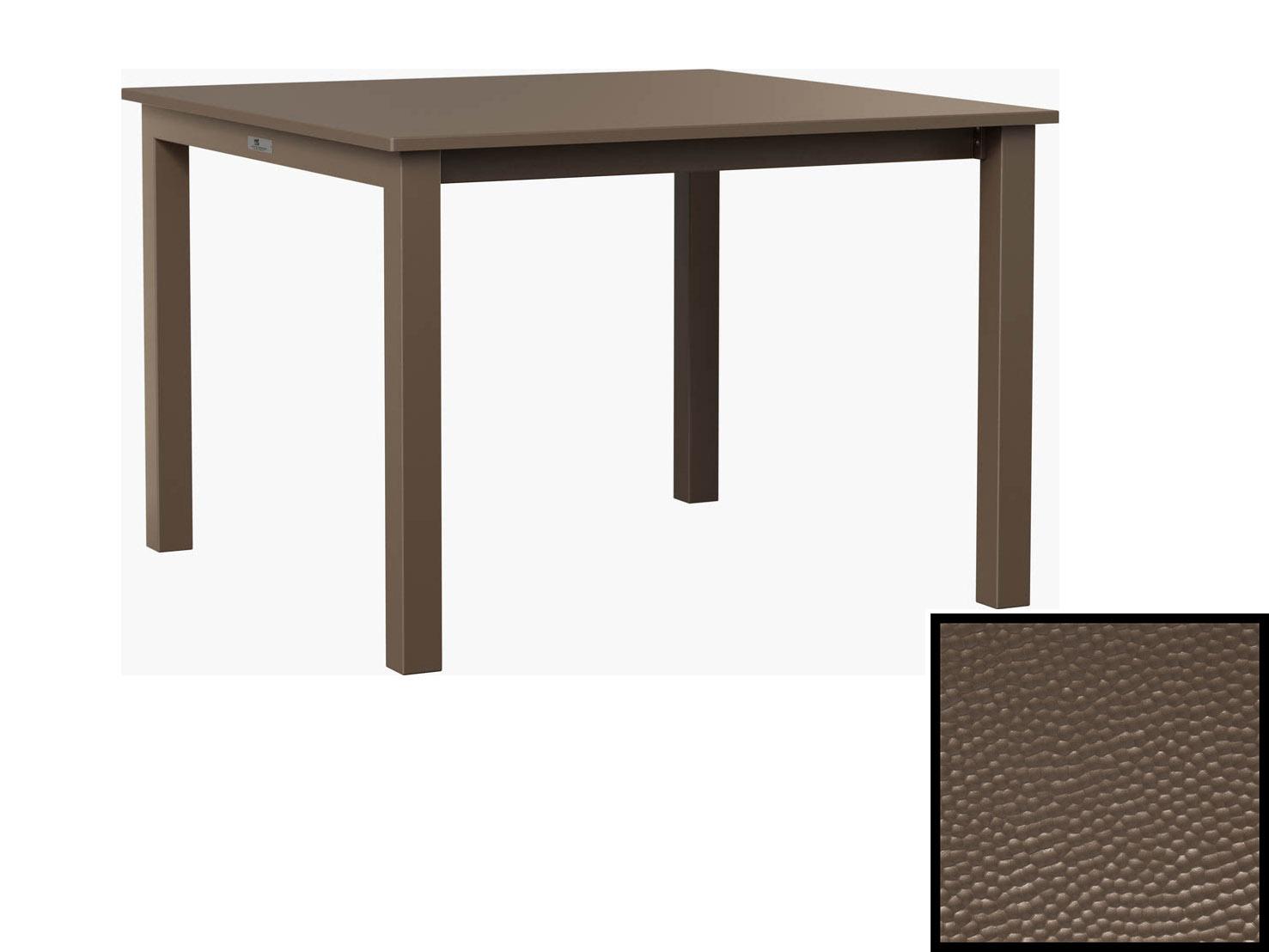Berlin Gardens Berkley Recycled Plastic Square Outdoor Dining Table in Hammered Top