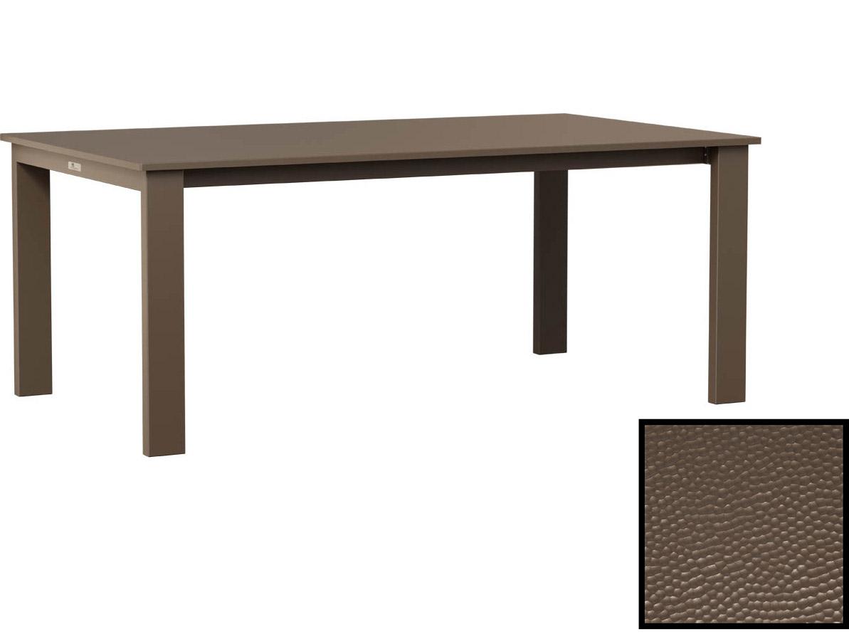 Berlin Gardens Berkley Recycled Plastic Expandable Rectangular Outdoor Patio Dining Table in Hammered Top