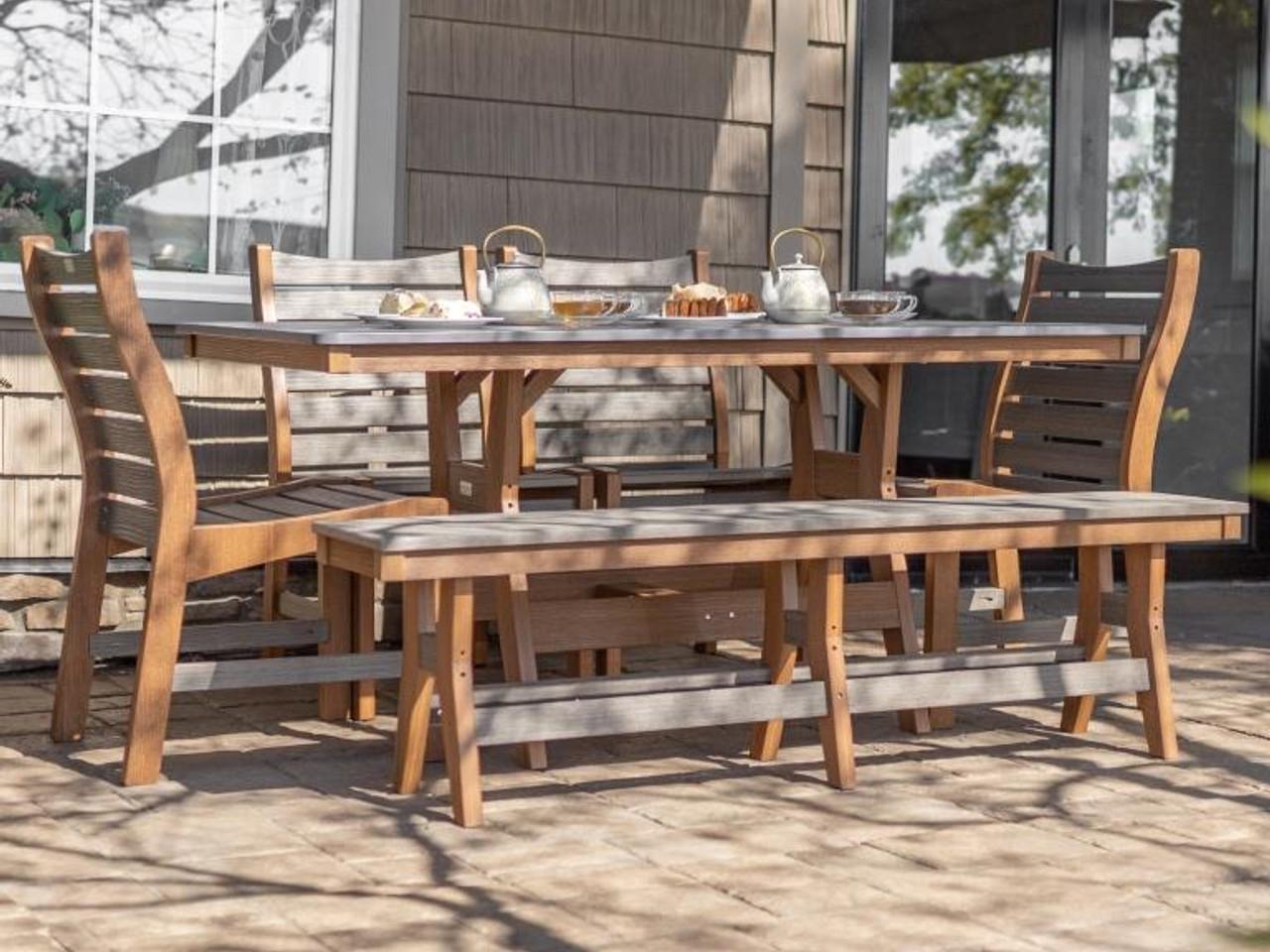 Berlin Gardens Bristol Recycled Plastic Outdoor Patio Dining Set