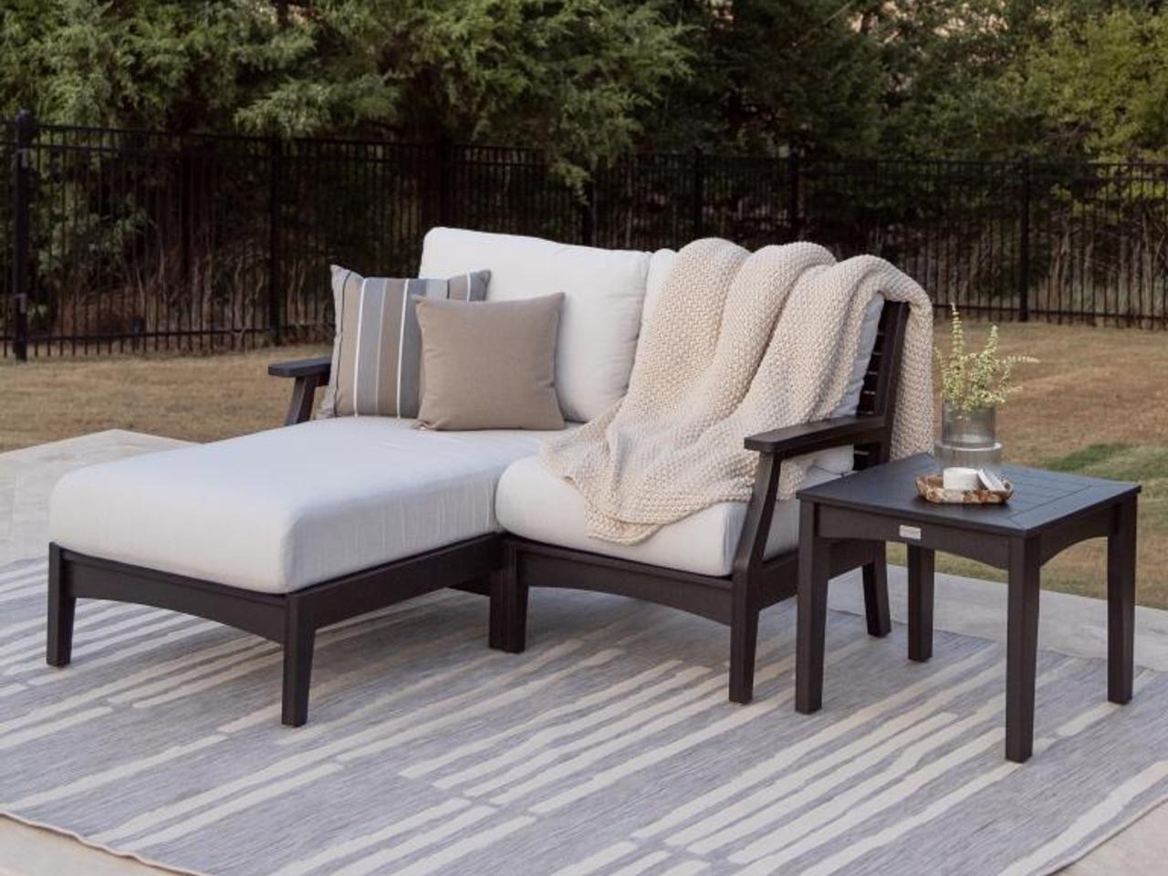 Berlin Gardens Classic Terrace Recycled Plastic Cushion Outdoor Patio Lounge Set