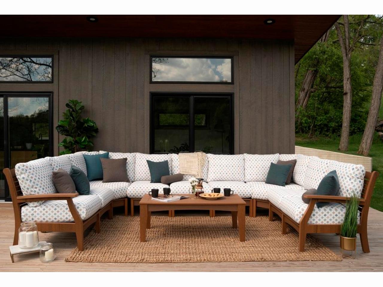 Berlin Gardens Classic Terrace Recycled Plastic Cushion Outdoor Lounge Set