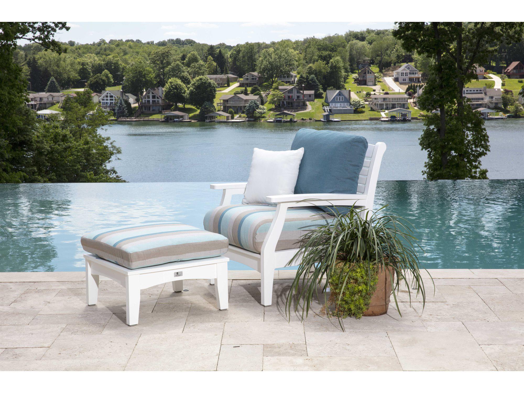 Berlin Gardens Classic Terrace Recycled Plastic Cushion Outdoor Patio Lounge Set