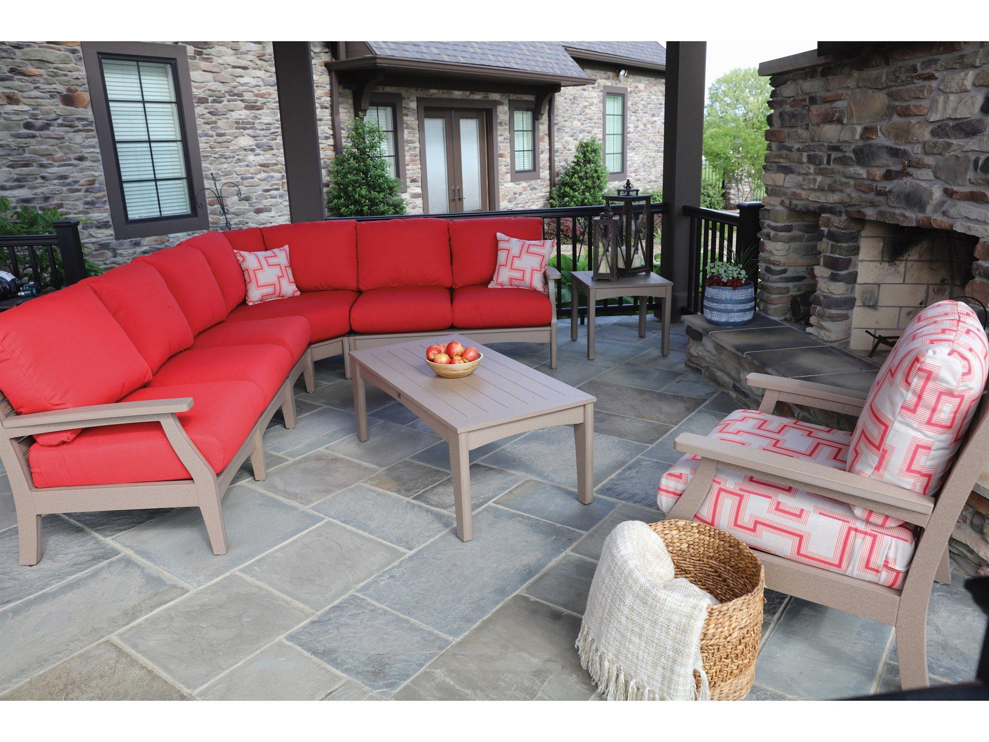 Berlin Gardens Classic Terrace Recycled Plastic Sectional Outdoor Lounge Set