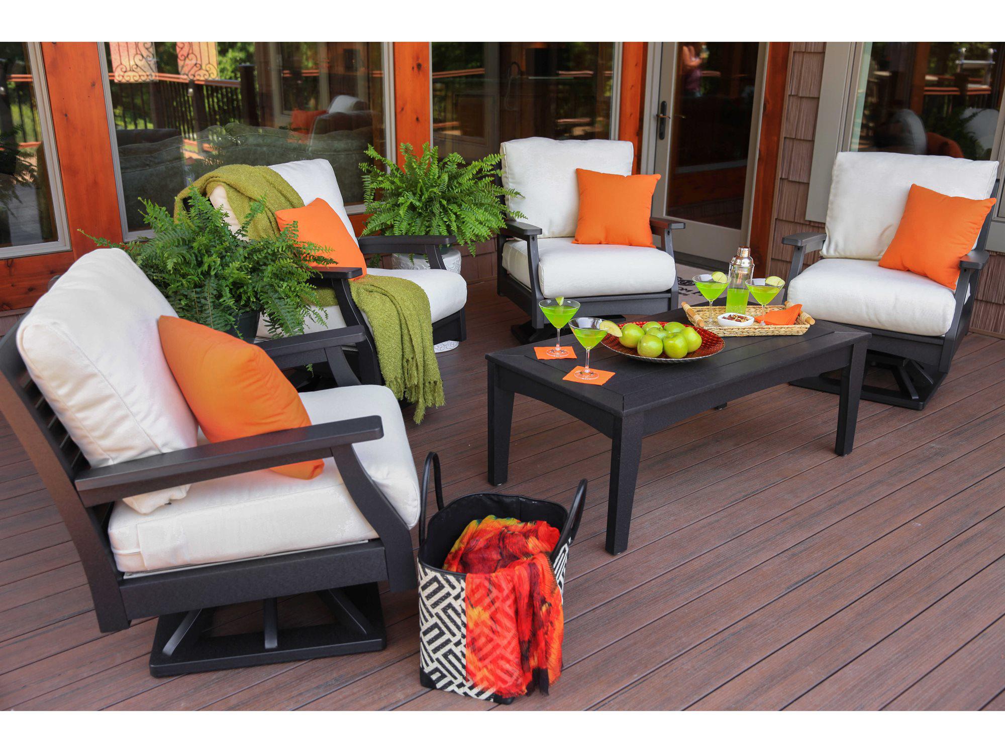 Berlin Gardens Classic Terrace Recycled Plastic Cushion Outdoor Lounge Set