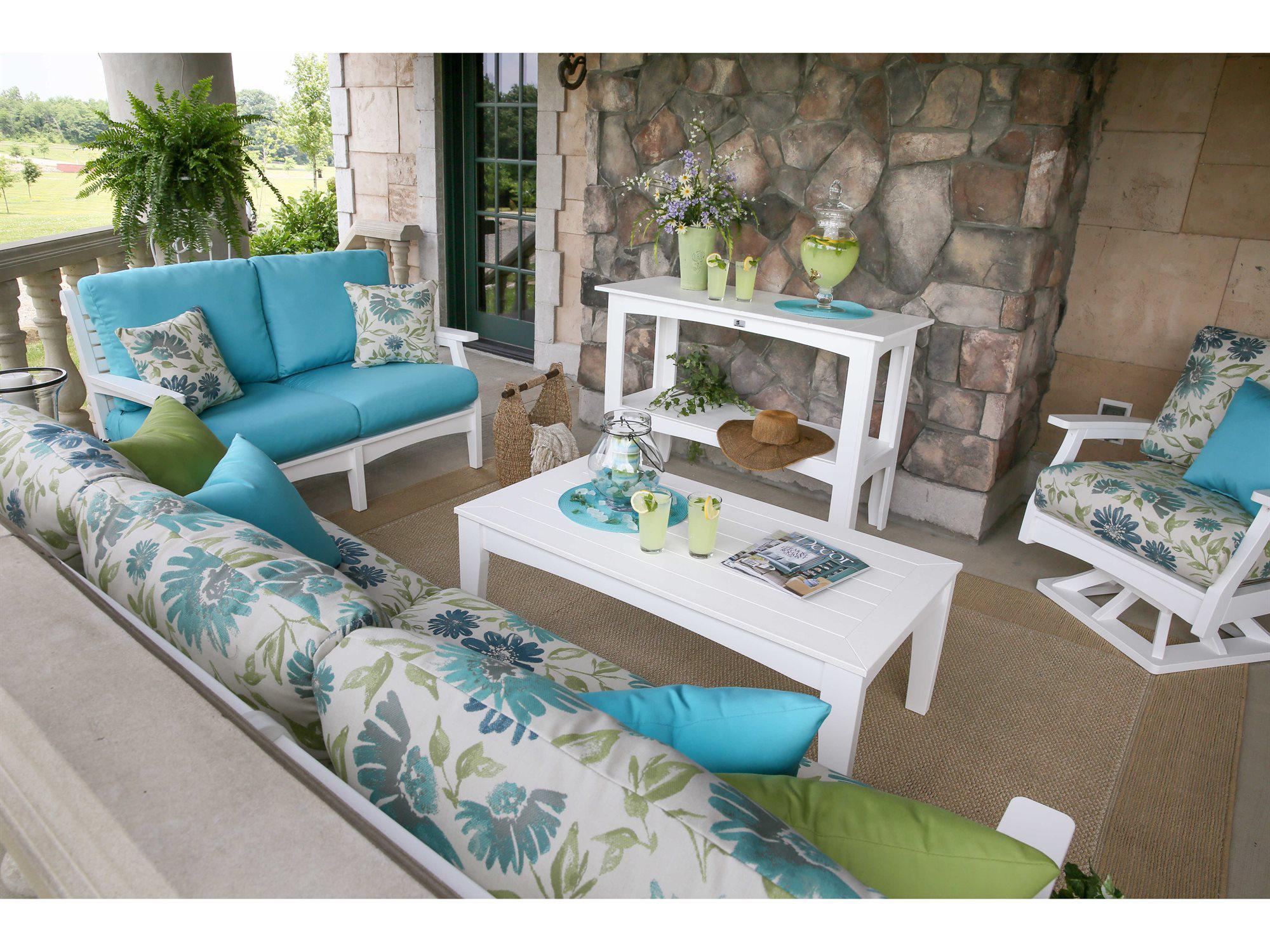 Berlin Gardens Classic Terrace Recycled Plastic Cushion Patio Lounge Set