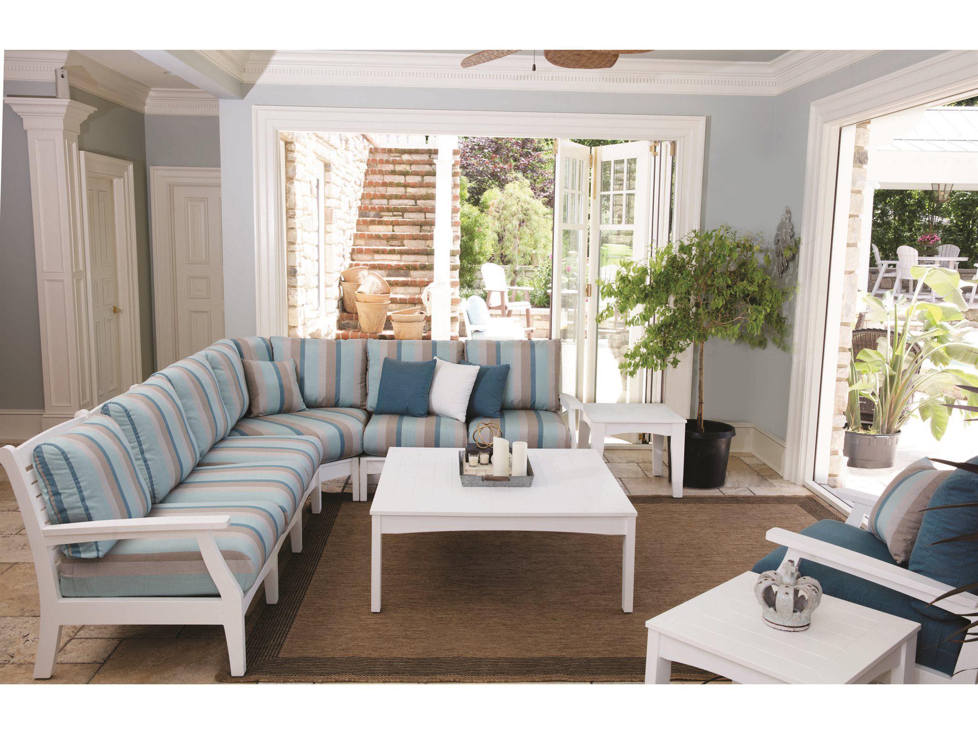 Berlin Gardens Classic Terrace Recycled Plastic Cushion Outdoor Patio Lounge Set