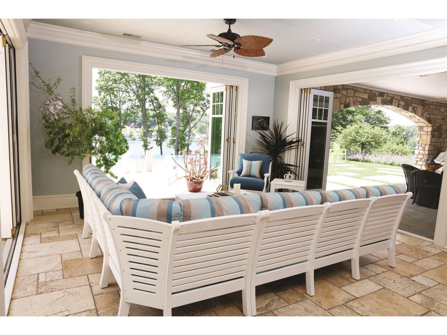 Berlin Gardens Classic Terrace Recycled Plastic Cushion Outdoor Lounge Set