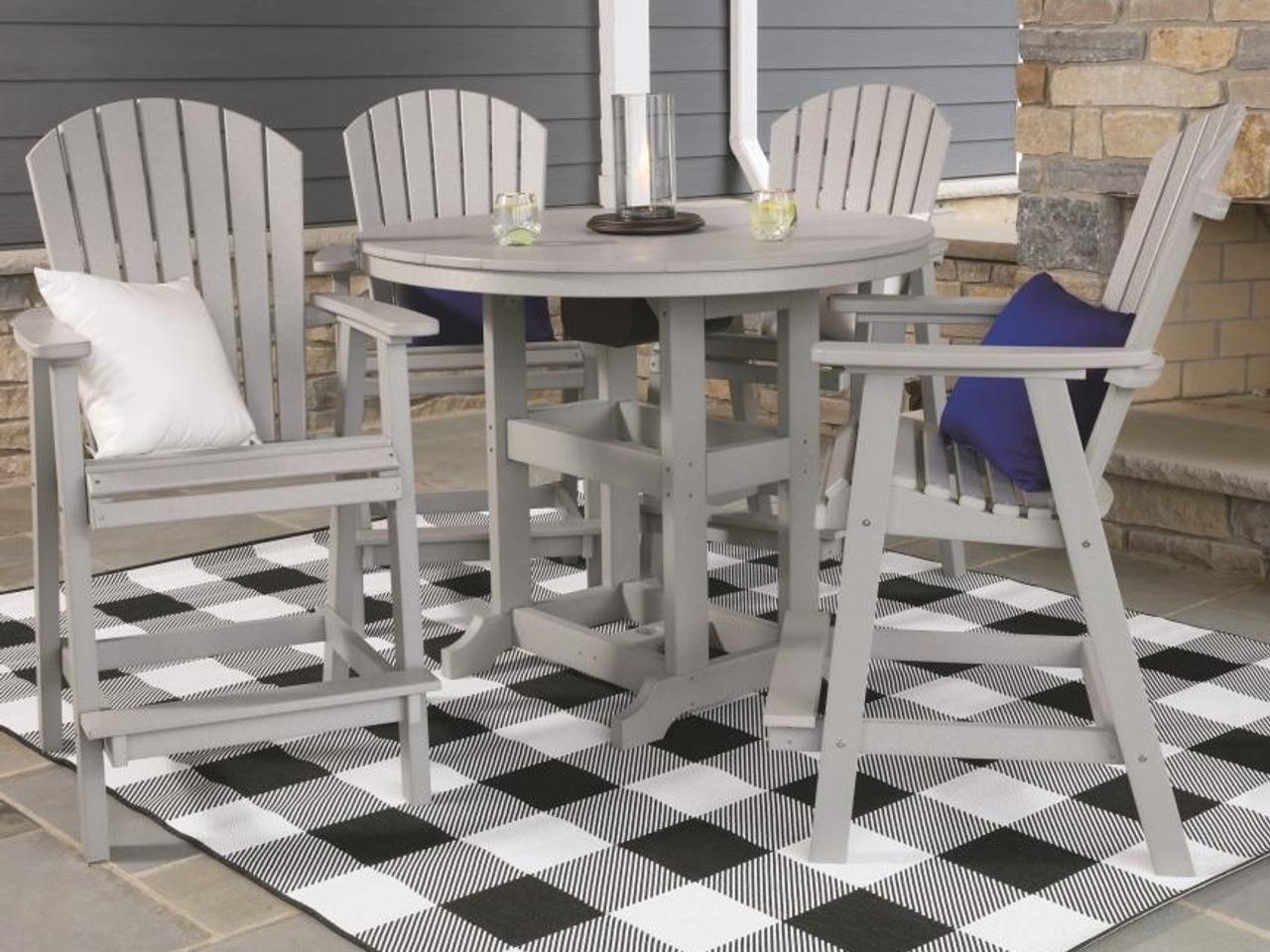 Berlin Gardens Comfo-back Recycled Plastic Outdoor Dining Set