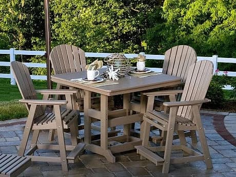 Berlin Gardens Comfo-back Recycled Plastic Outdoor Dining Set