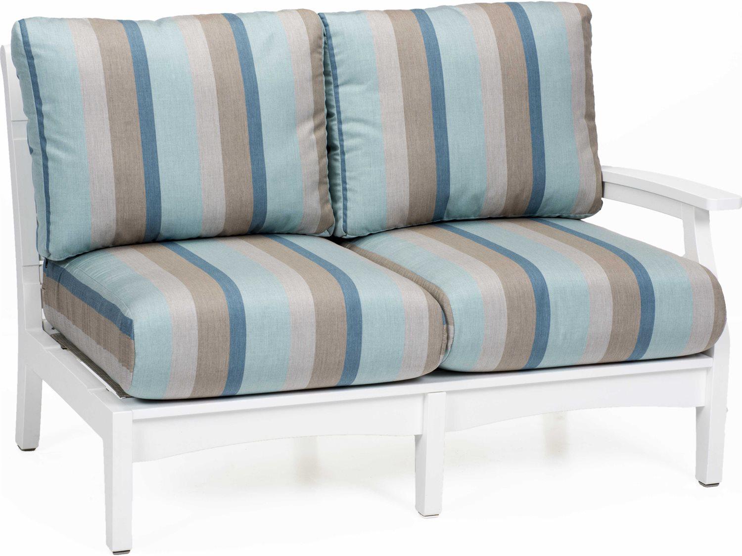 Berlin Gardens Classic Terrace Recycled Plastic Left Arm Outdoor Loveseat