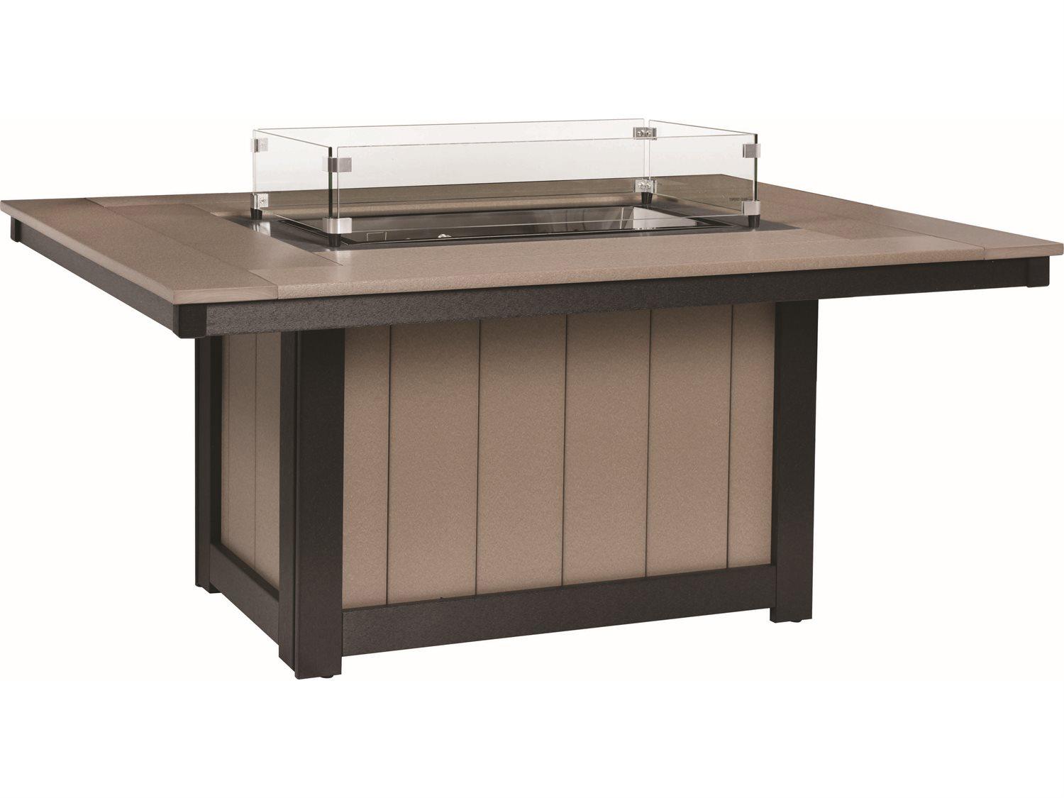 Berlin Gardens Donoma Rectangular Outdoor Fire Pit Table