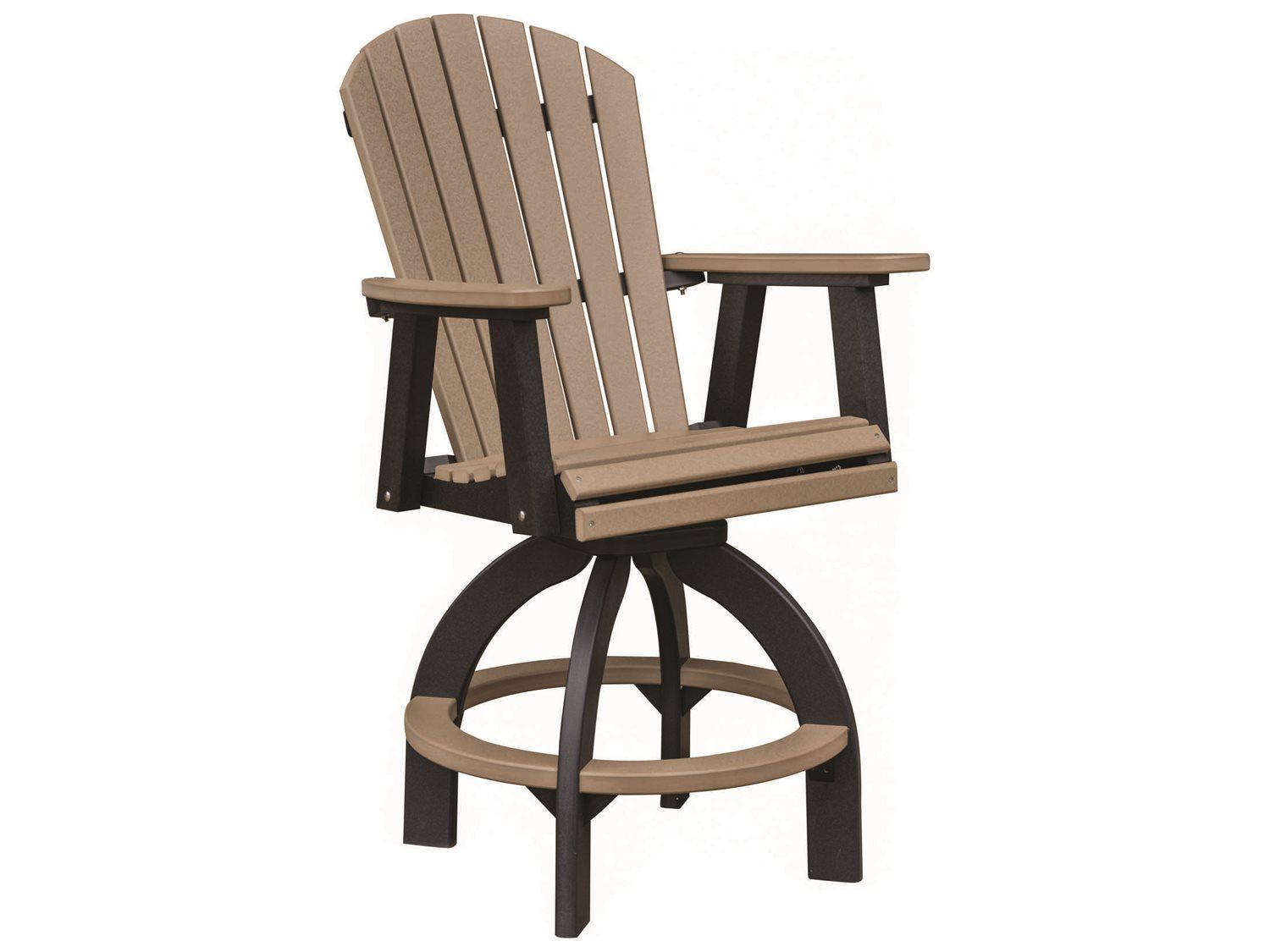 Berlin Gardens Comfo-Back Recycled Plastic Swivel Patio Bar Chair