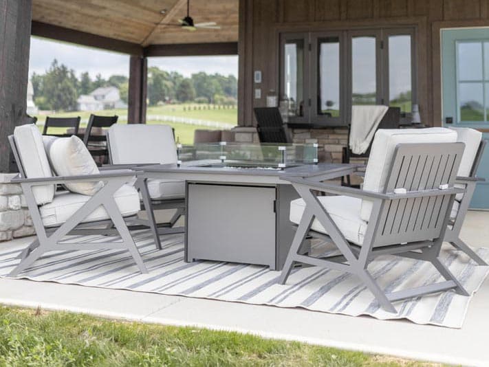 Berlin Gardens Kinsley Recycled Plastic Cushion Patio Lounge Set