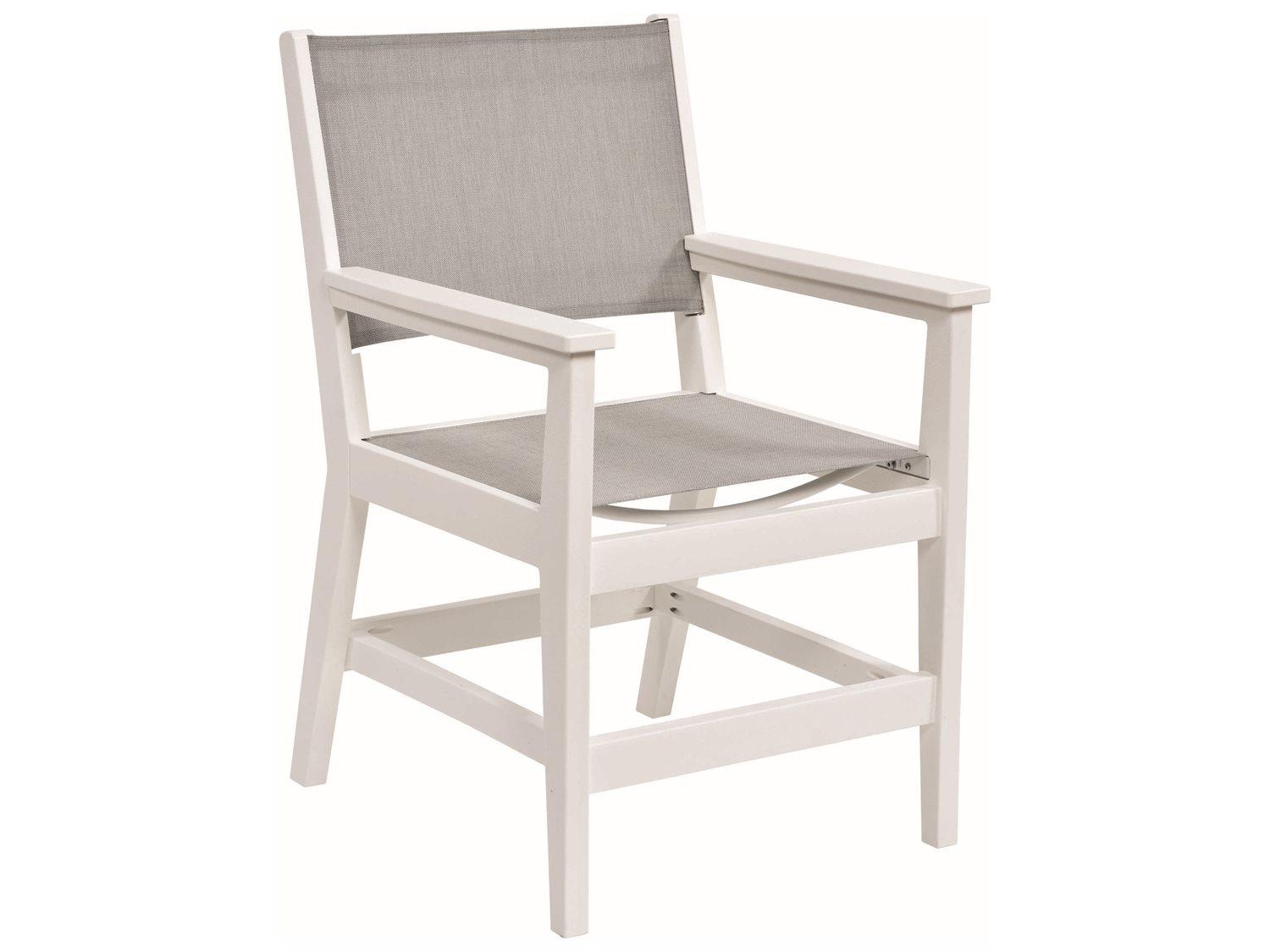 Berlin Gardens Mayhew Recycled Plastic Sling Patio Dining Arm Chair