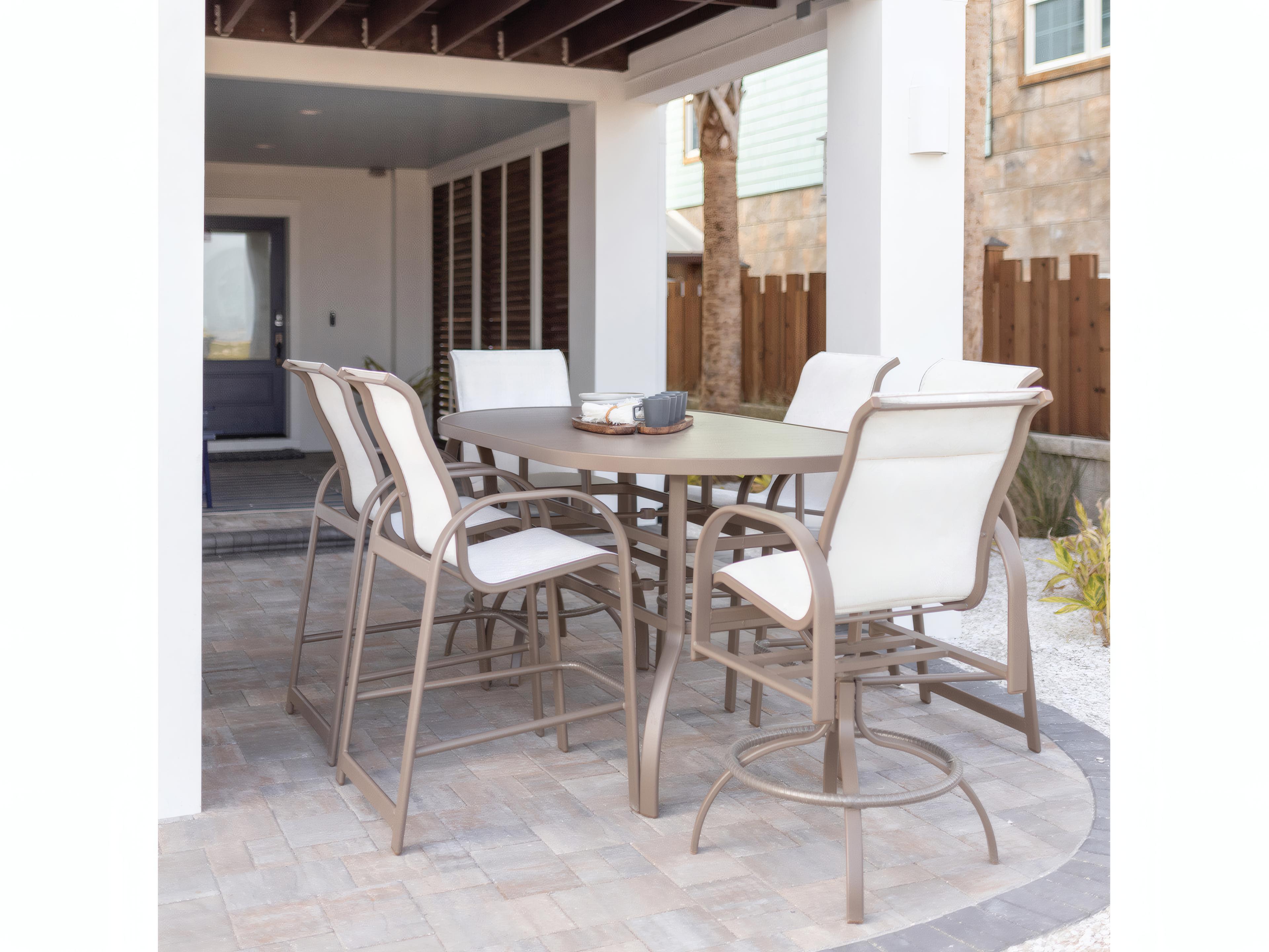 Berlin Gardens Murphy Aluminum Sling Swivel Bar Chair