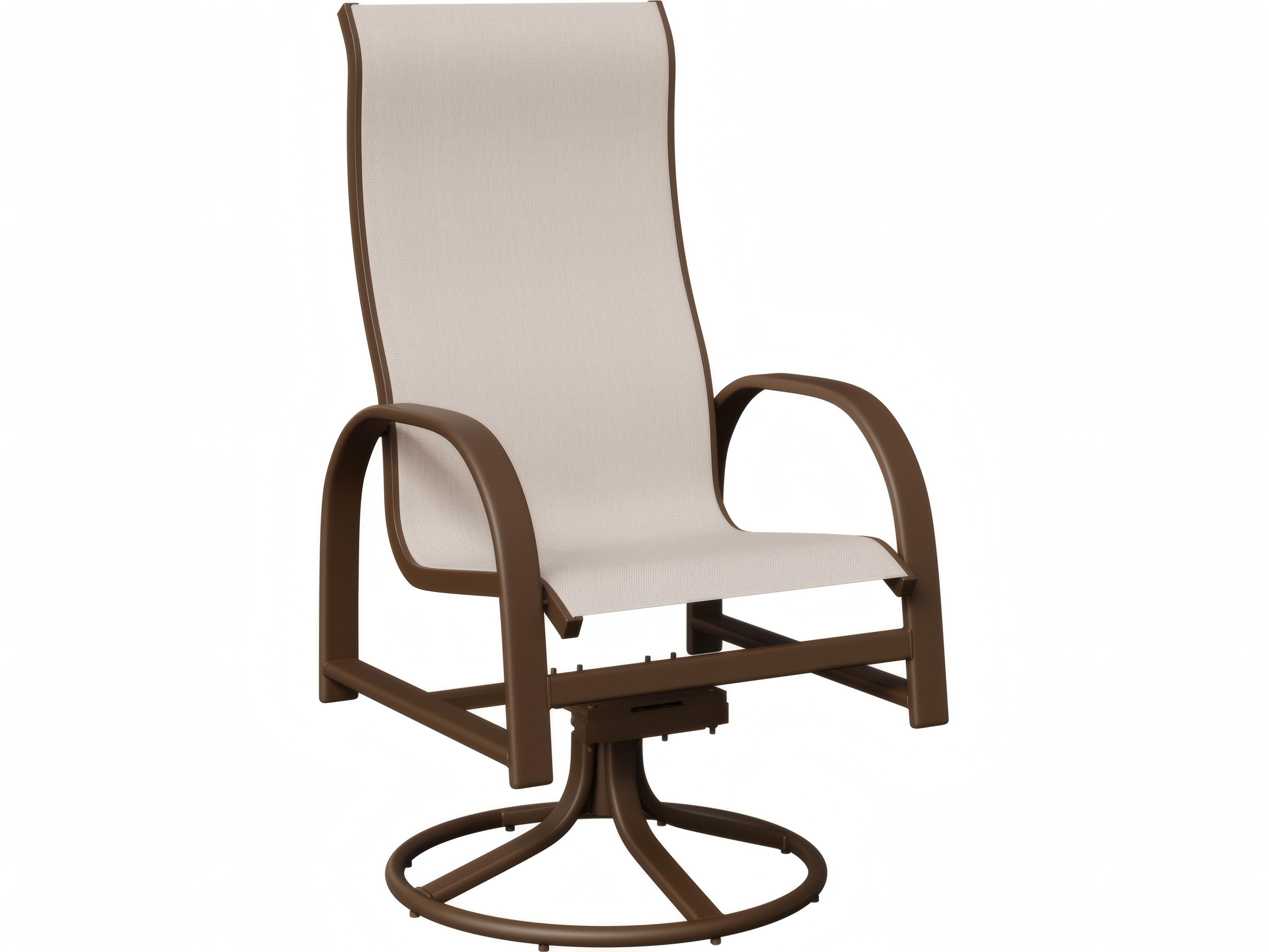 Berlin Gardens Murphy Aluminum High-Back Sling Swivel Rocker Dining Chair