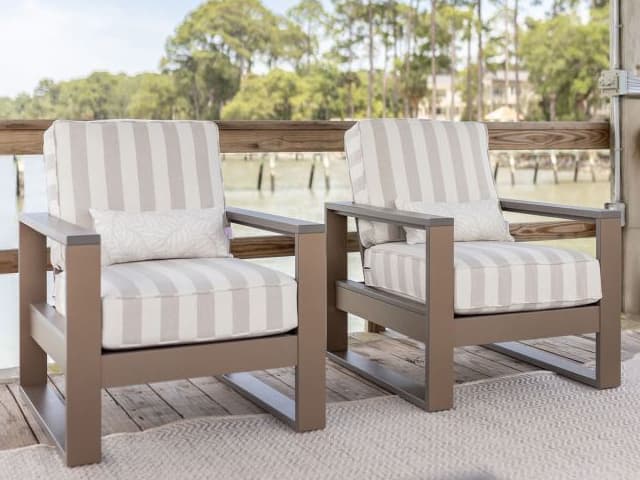 Berlin Gardens Nordic Recycled Plastic Cushion Patio Lounge Set