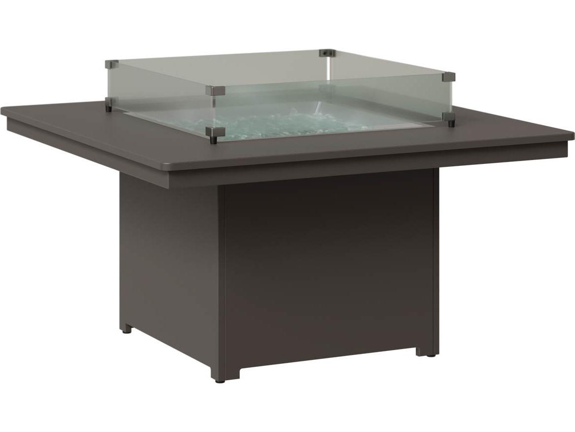 Berlin Gardens Numa Recycled Plastic Square Fire Pit Height Table