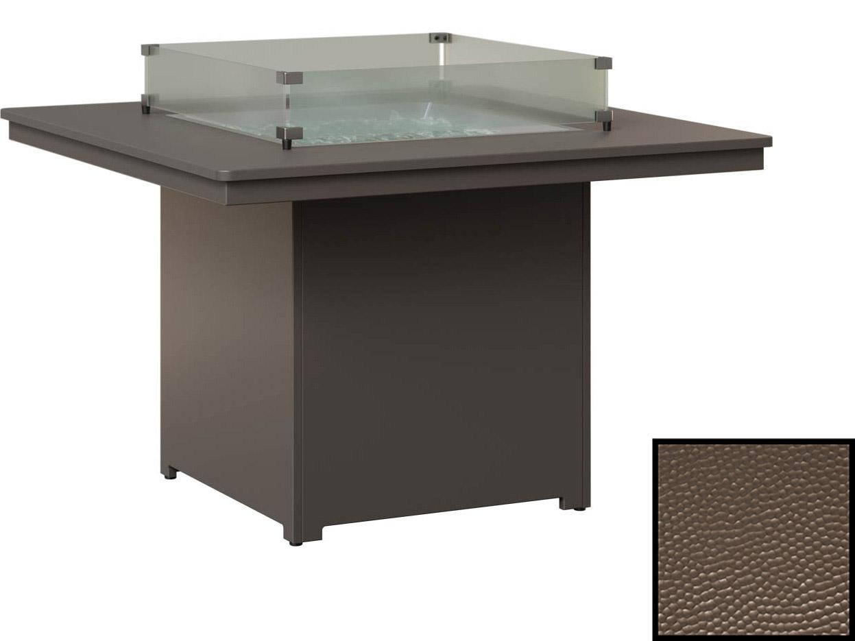 Berlin Gardens Numa Recycled Plastic Square Dining Height Patio Fire Pit Table